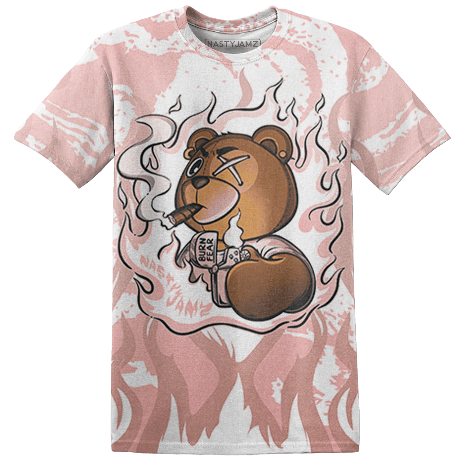 Low Legend Pink 11s T Shirt Match BER Burn Fear 3D All-Over Print - NastyJamz