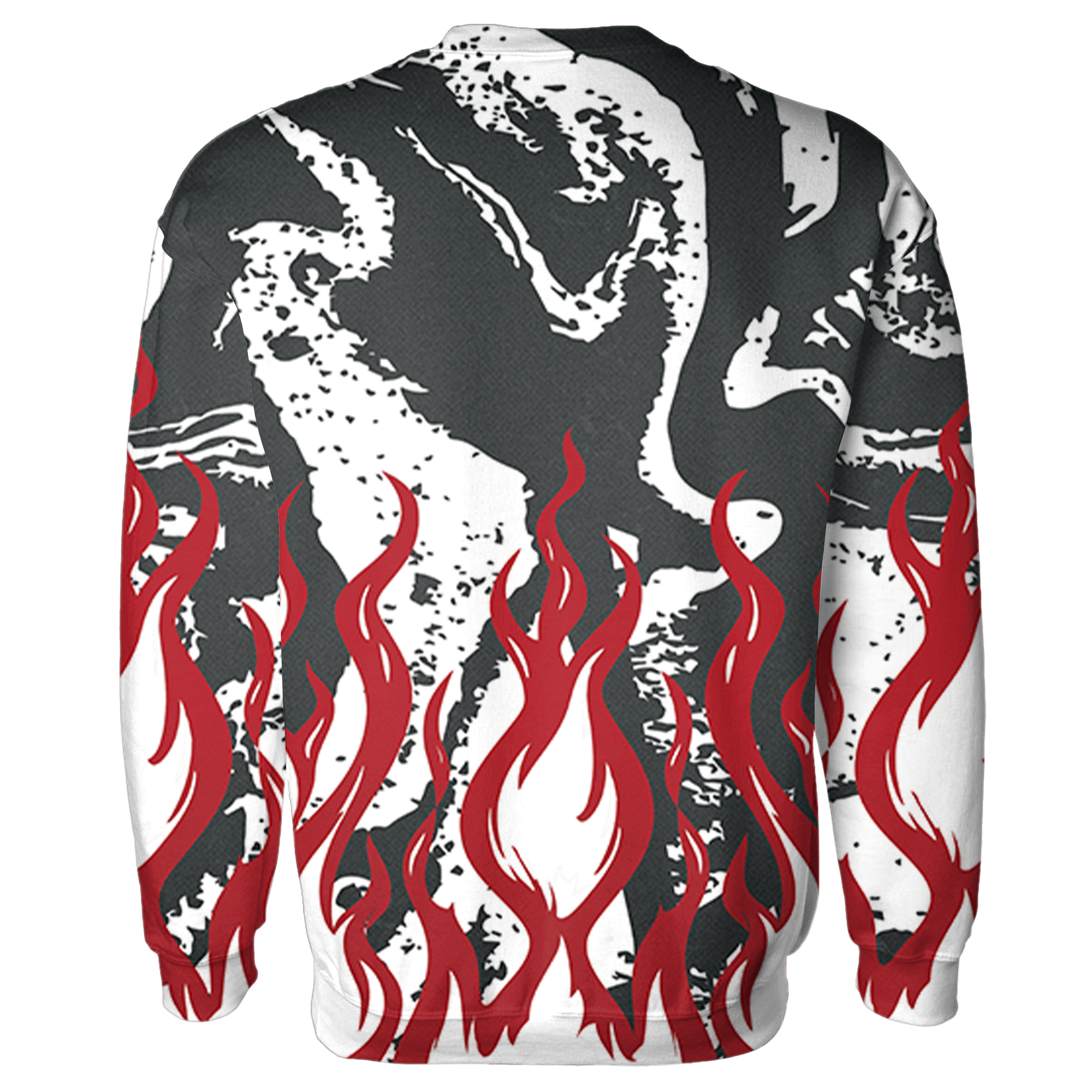 Retro Red Taxi 12s Sweatshirt Match BER Burn Fear 3D All-Over Print - NastyJamz