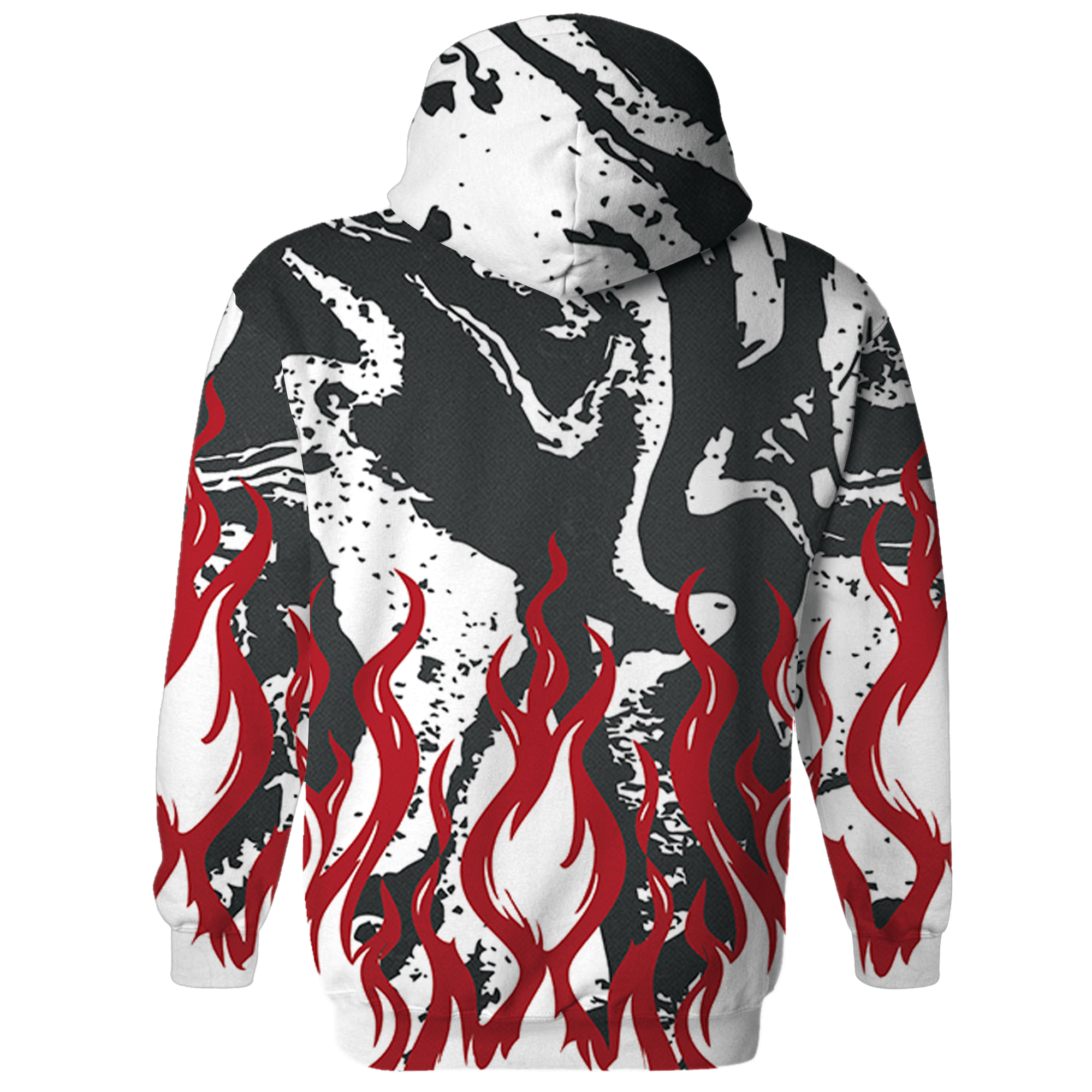 Retro Red Taxi 12s Hoodie Match BER Burn Fear 3D All-Over Print - NastyJamz