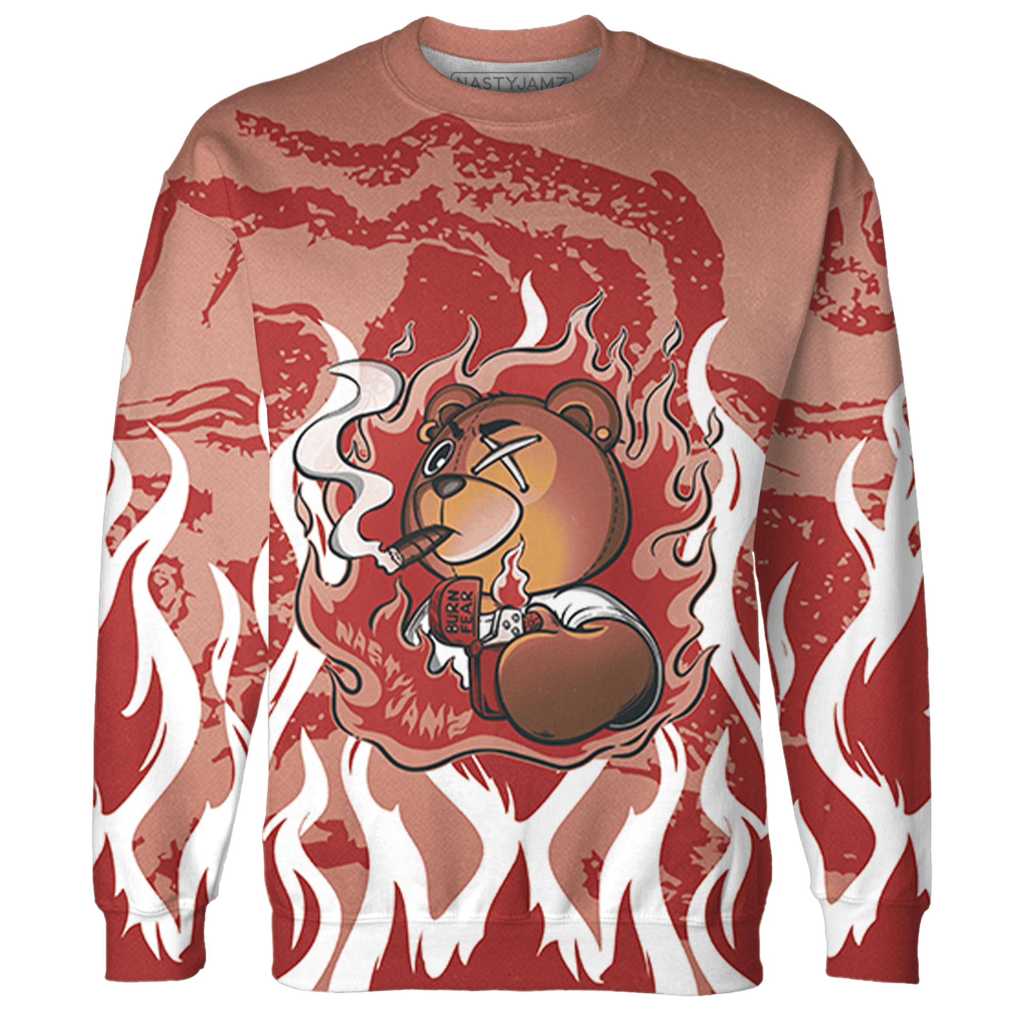 Dune Red 13s Sweatshirt Match BER Burn Fear 3D All-Over Print - NastyJamz