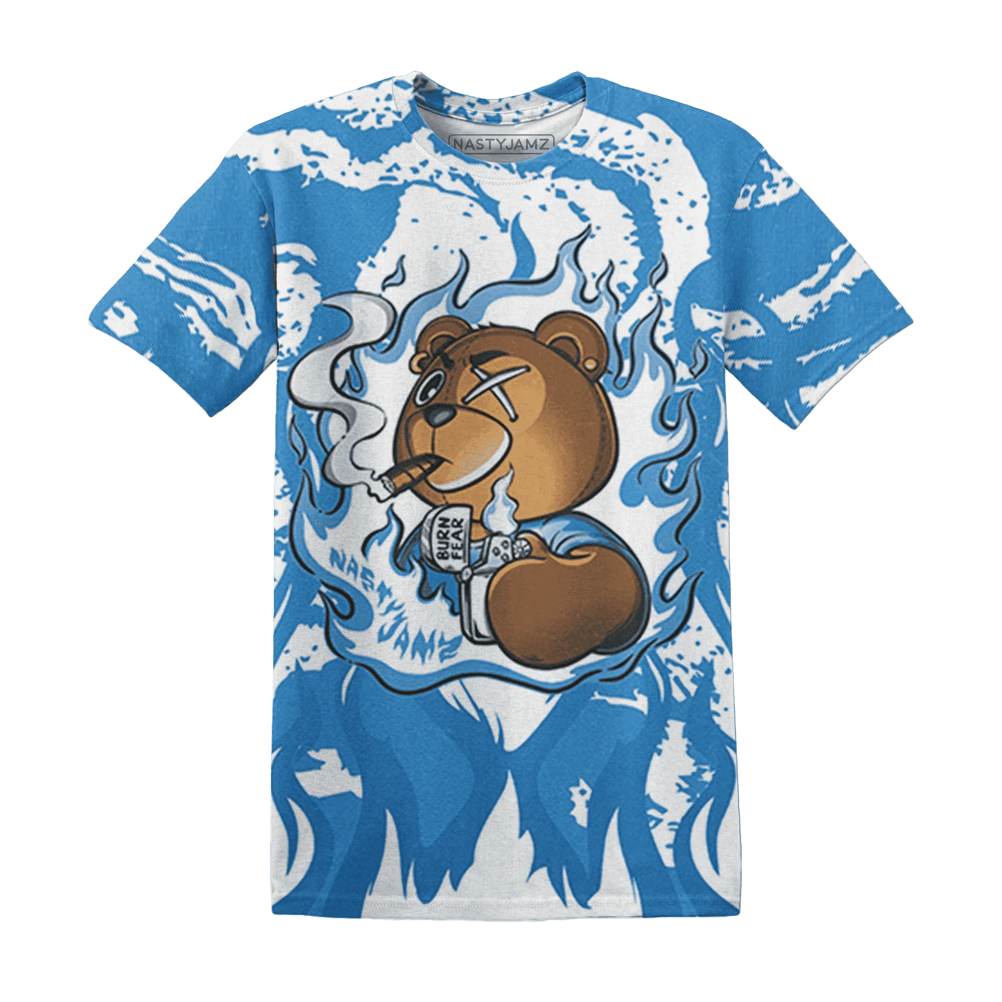 Carolina-Blue-Univercitii-17s-T-Shirt-Match-BER-Burn-Fear-3D