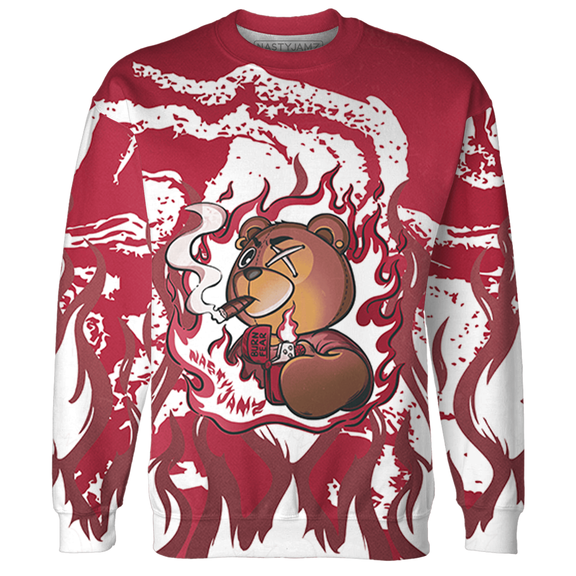 High 85 Metallic Burgundy 1s Sweatshirt Match BER Burn Fear 3D All-Over Print - NastyJamz