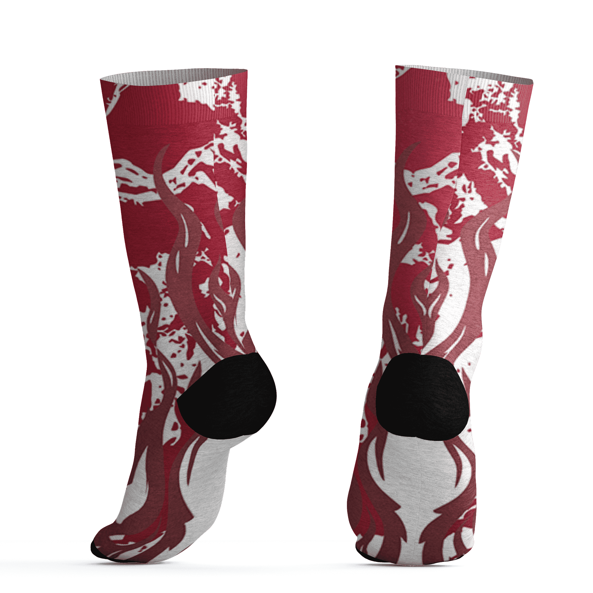 High 85 Metallic Burgundy 1s Socks Match BER Burn Fear 3D All-Over Print - NastyJamz