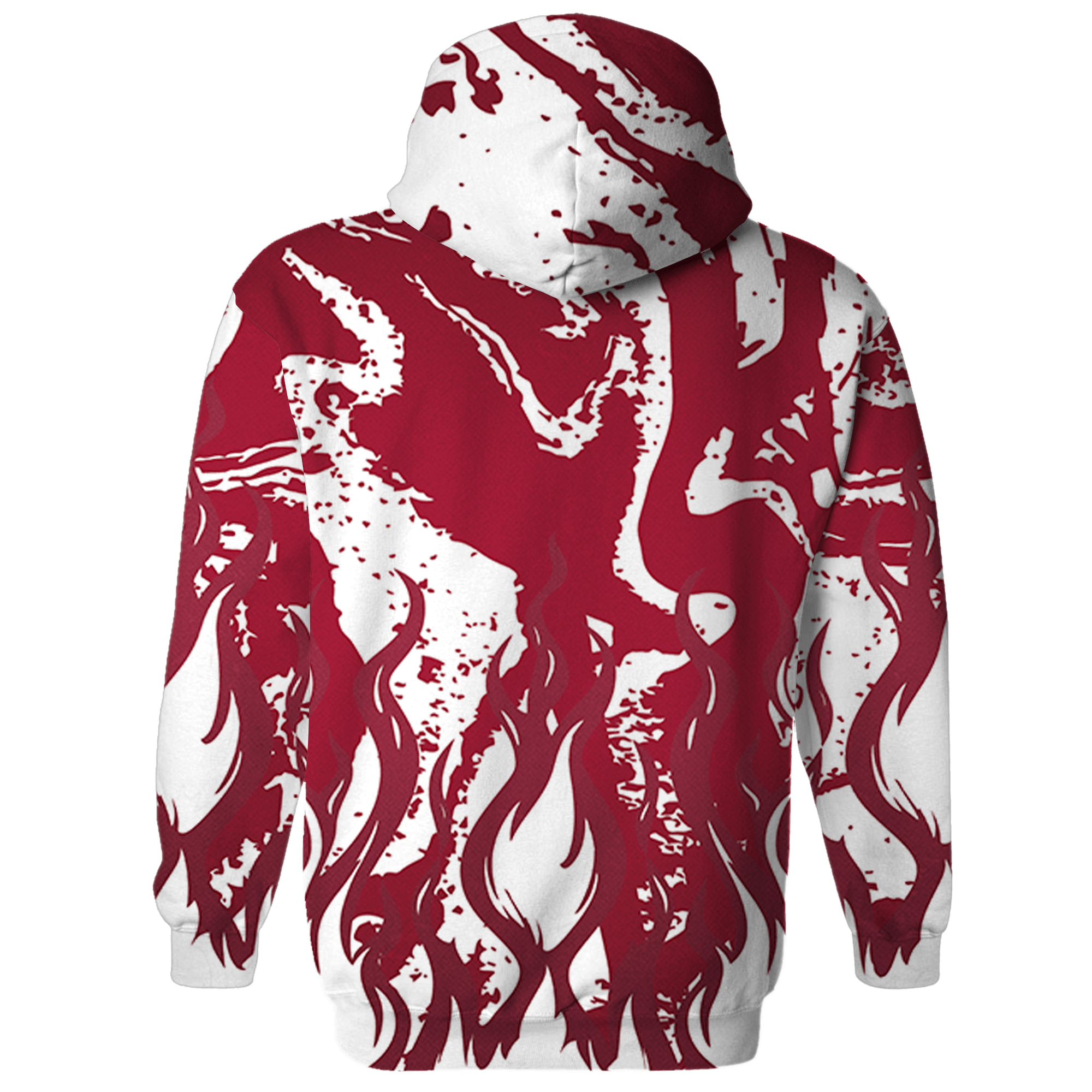 High White Team Red 1s Hoodie Match BER Burn Fear 3D All-Over Print - NastyJamz