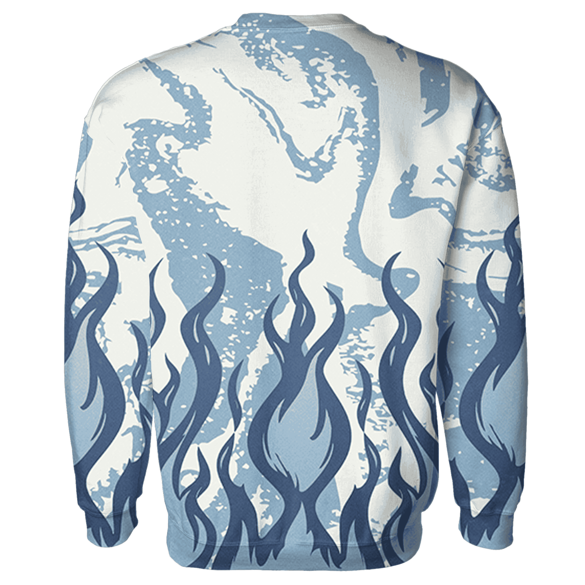 Mid Diffused Blue Grey 1s Sweatshirt Match BER Burn Fear 3D All-Over Print - NastyJamz