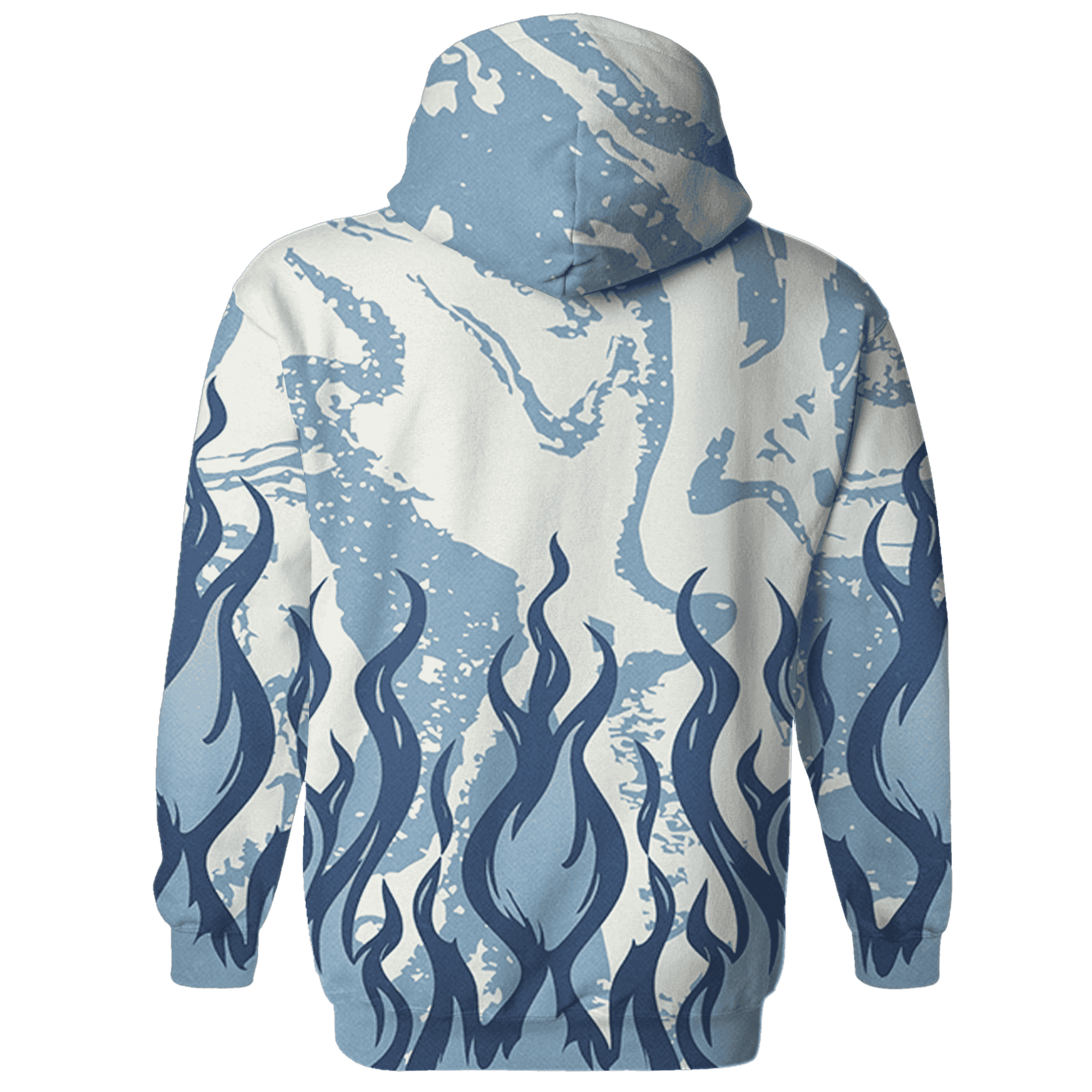 Mid Diffused Blue Grey 1s Hoodie Match BER Burn Fear 3D All-Over Print - NastyJamz