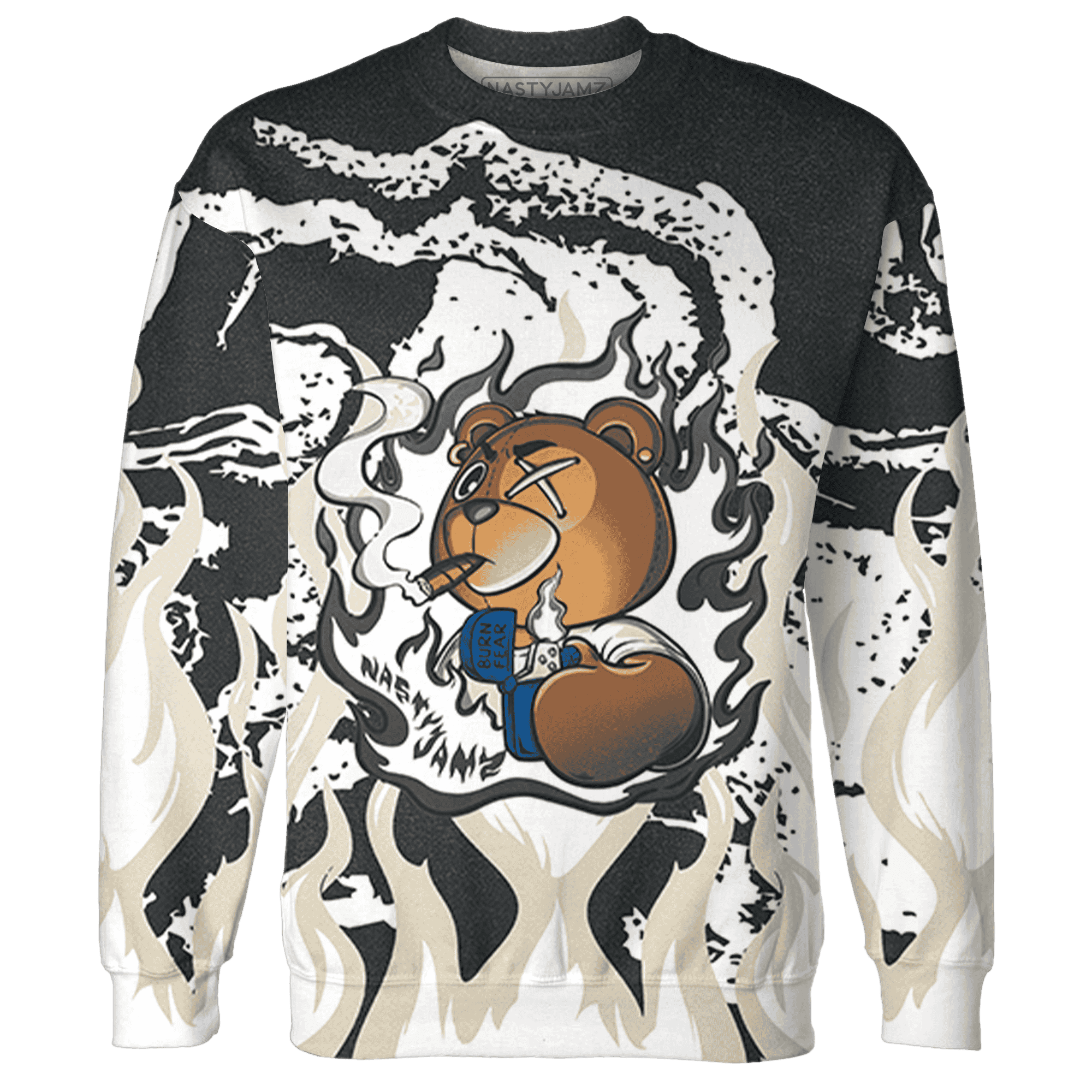 Quaiii 54 3s Sweatshirt Match BER Burn Fear 3D All-Over Print - NastyJamz