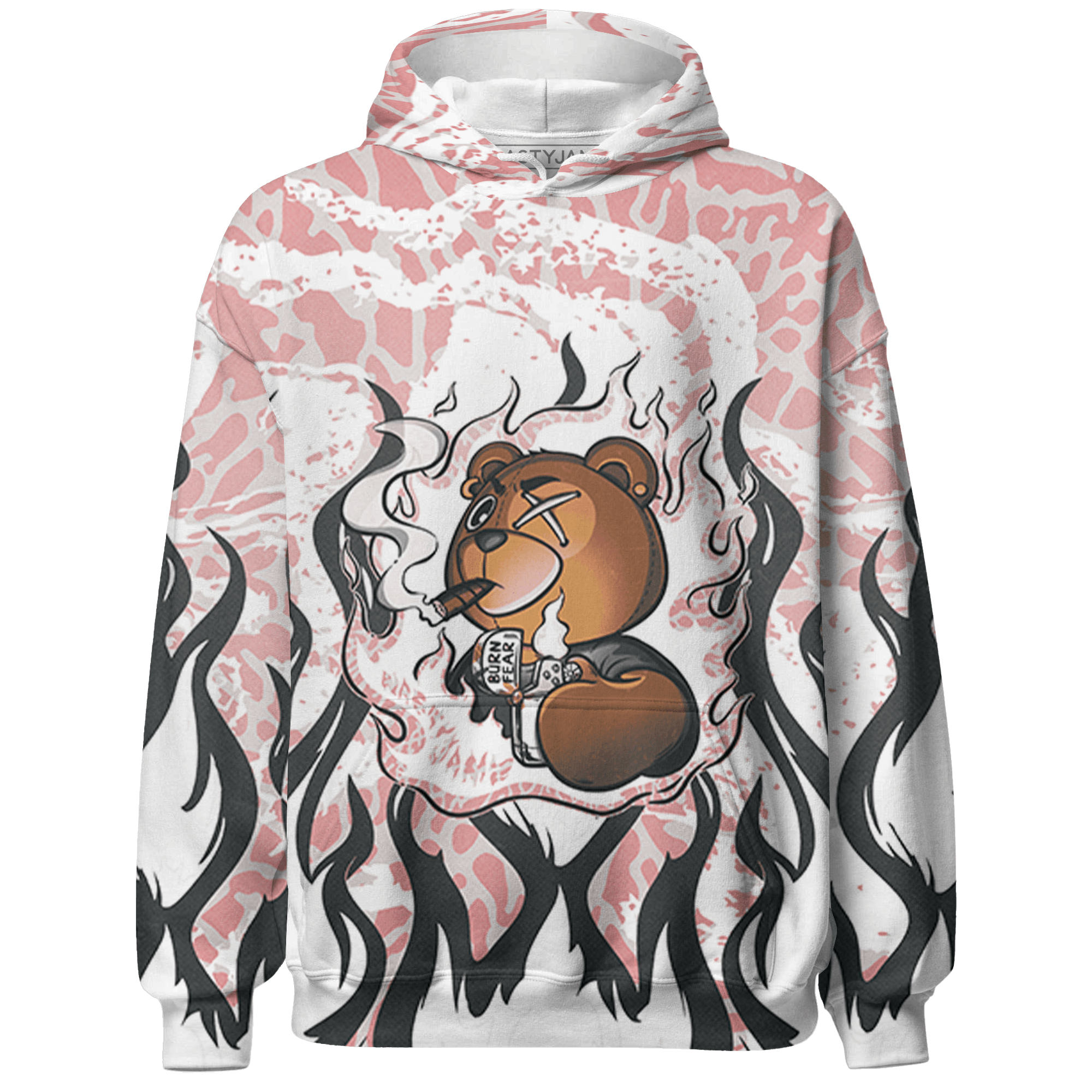 Red Stardust 3s Hoodie Match BER Burn Fear 3D All-Over Print - NastyJamz