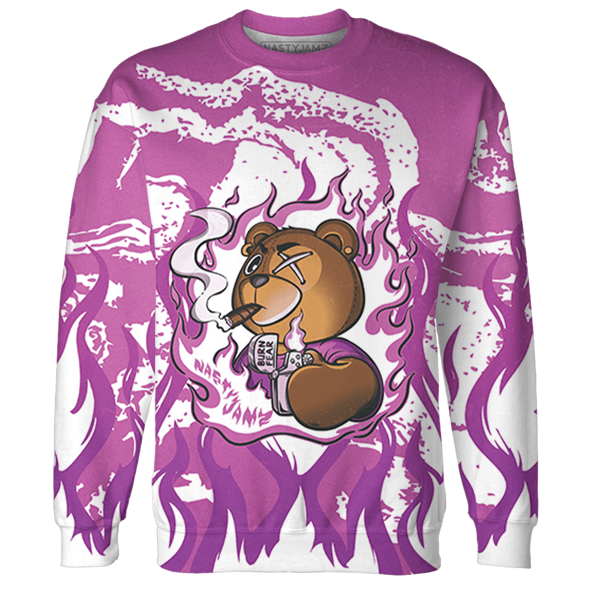 GS Hyper Violet 4s Sweatshirt Match BER Burn Fear 3D All-Over Print - NastyJamz