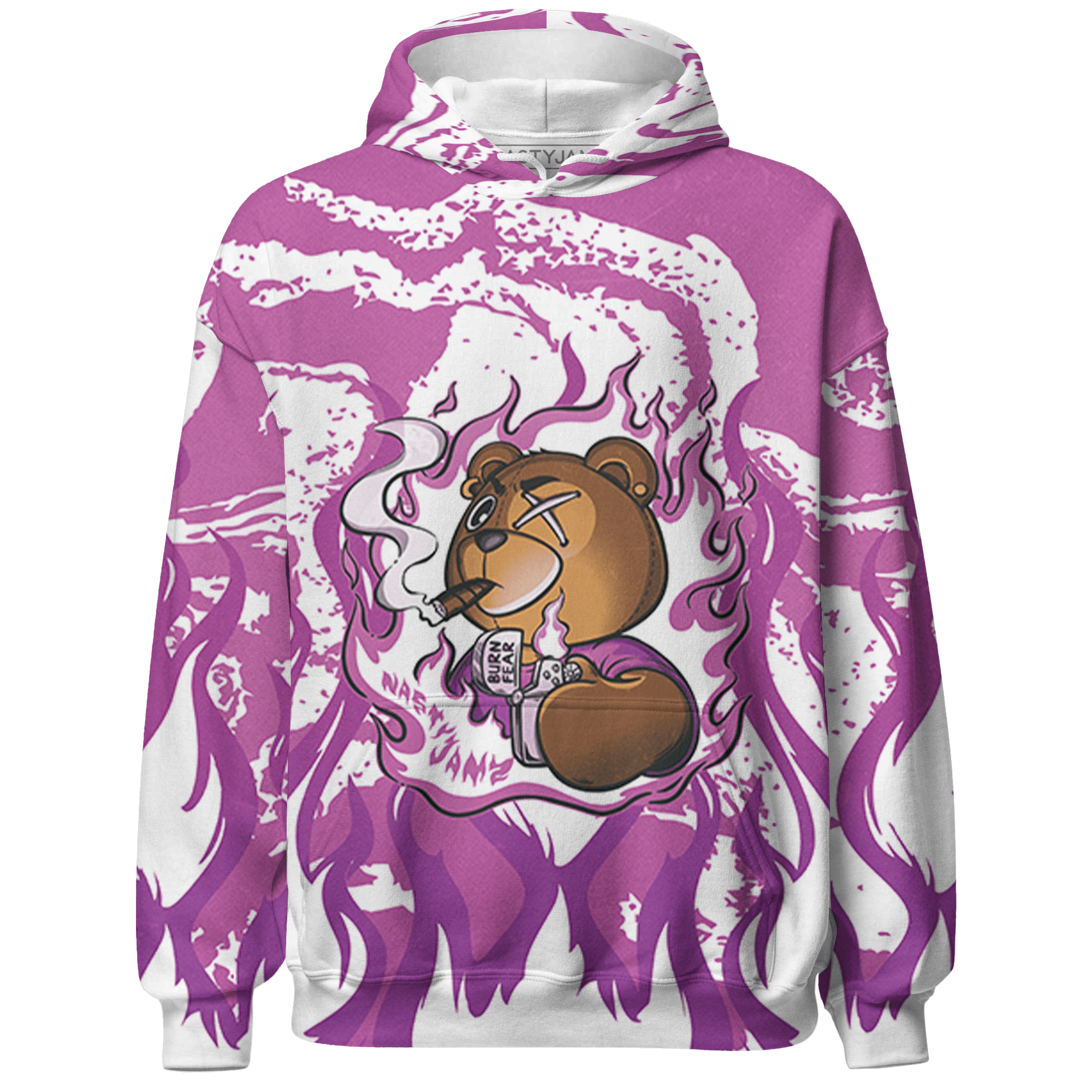 GS Hyper Violet 4s Hoodie Match BER Burn Fear 3D All-Over Print - NastyJamz