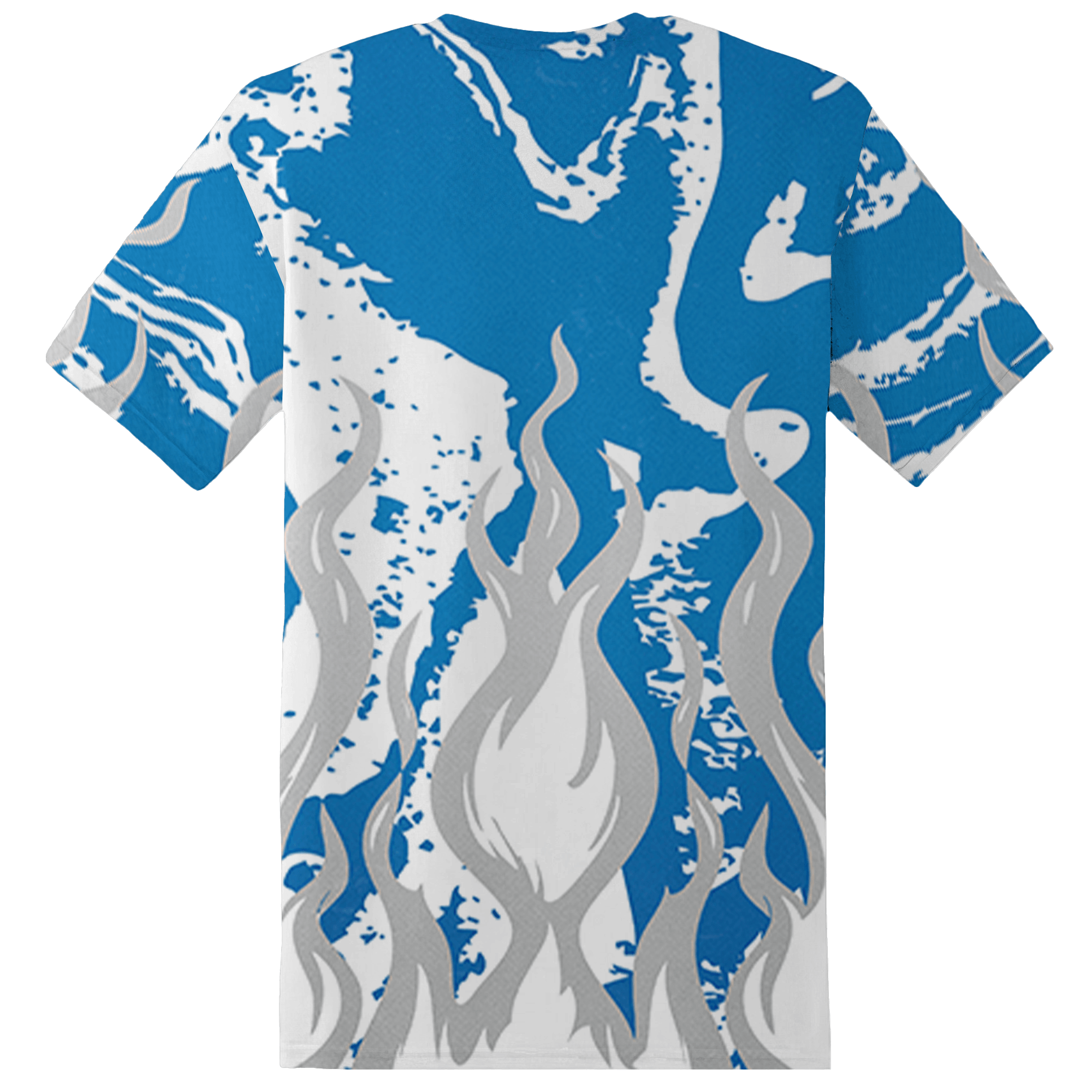 Industrial Blue 4s T Shirt Match BER Burn Fear 3D All-Over Print - NastyJamz