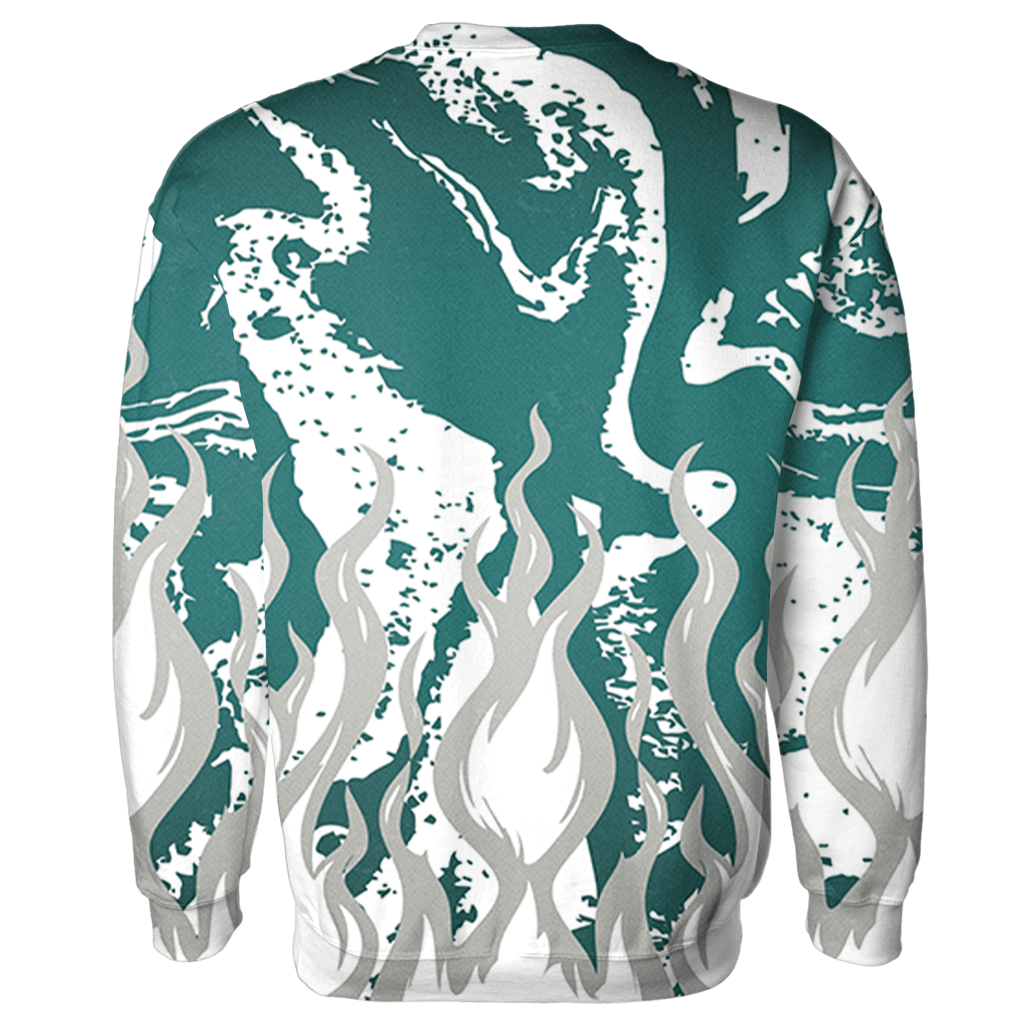 Oxidized Green 4s Sweatshirt Match BER Burn Fear 3D All-Over Print - NastyJamz