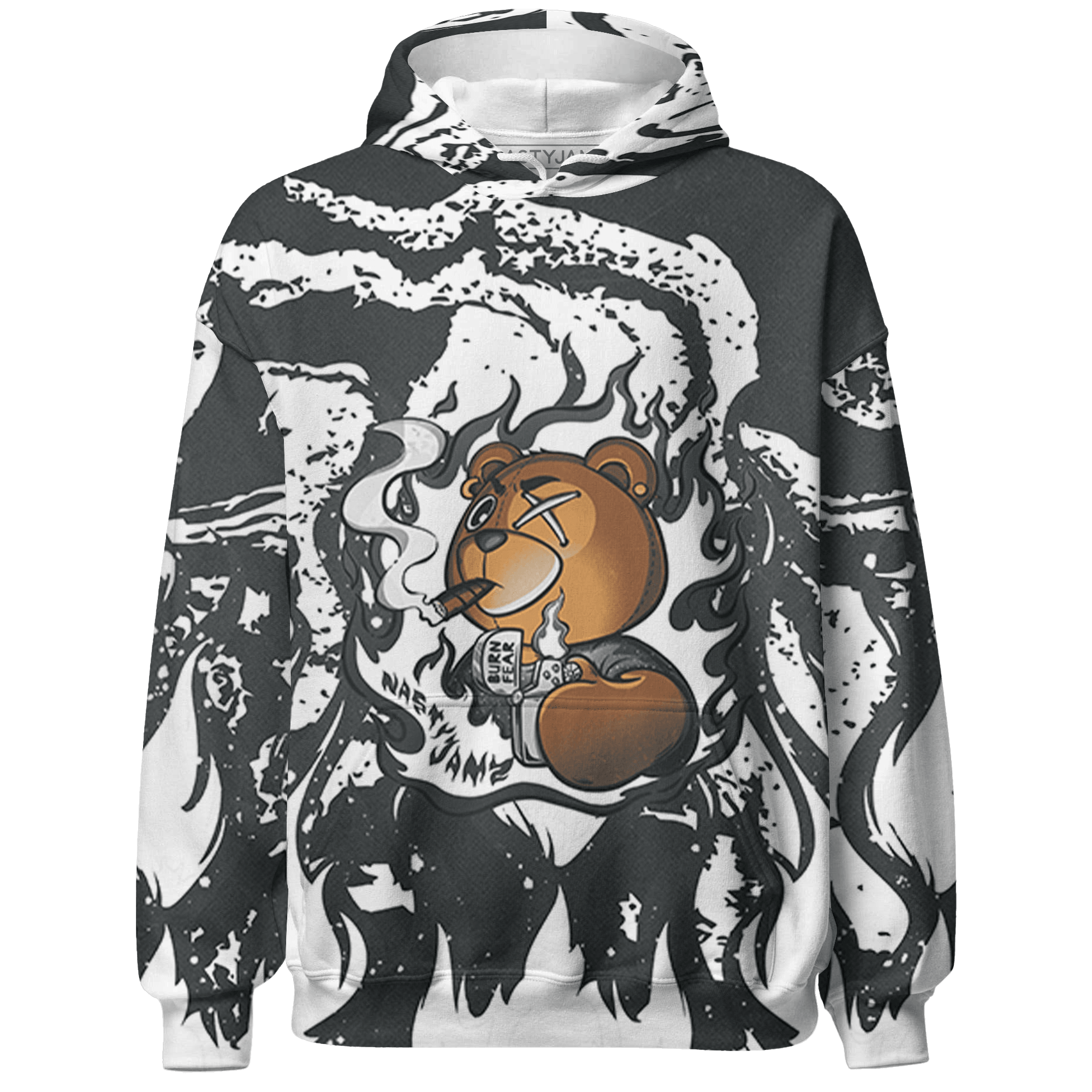 Reverse Oreo 6s Hoodie Match BER Burn Fear 3D All-Over Print - NastyJamz