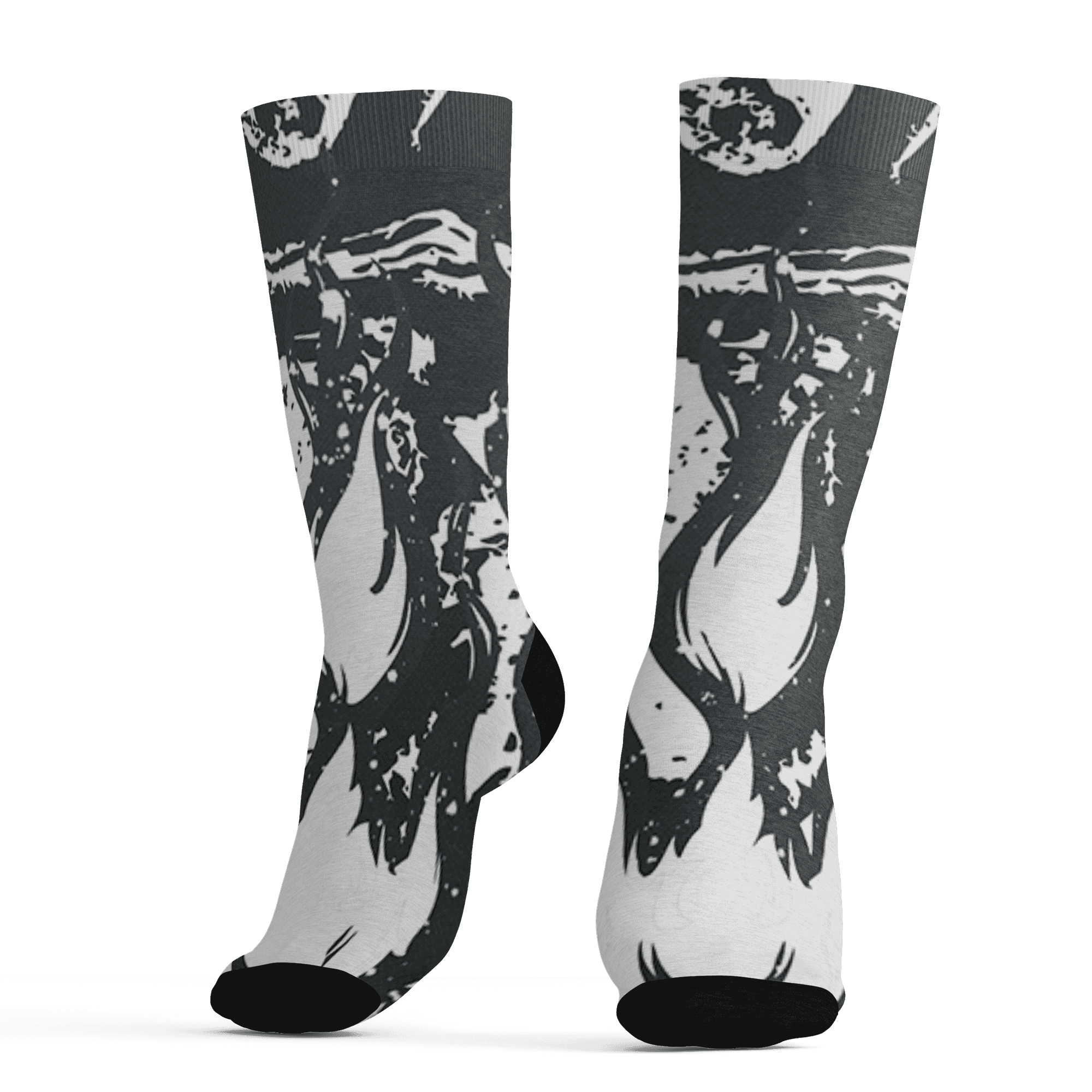 AJ 6 Reverse Oreo Socks Match BER Burn Fear 3D All-Over Print - NastyJamz