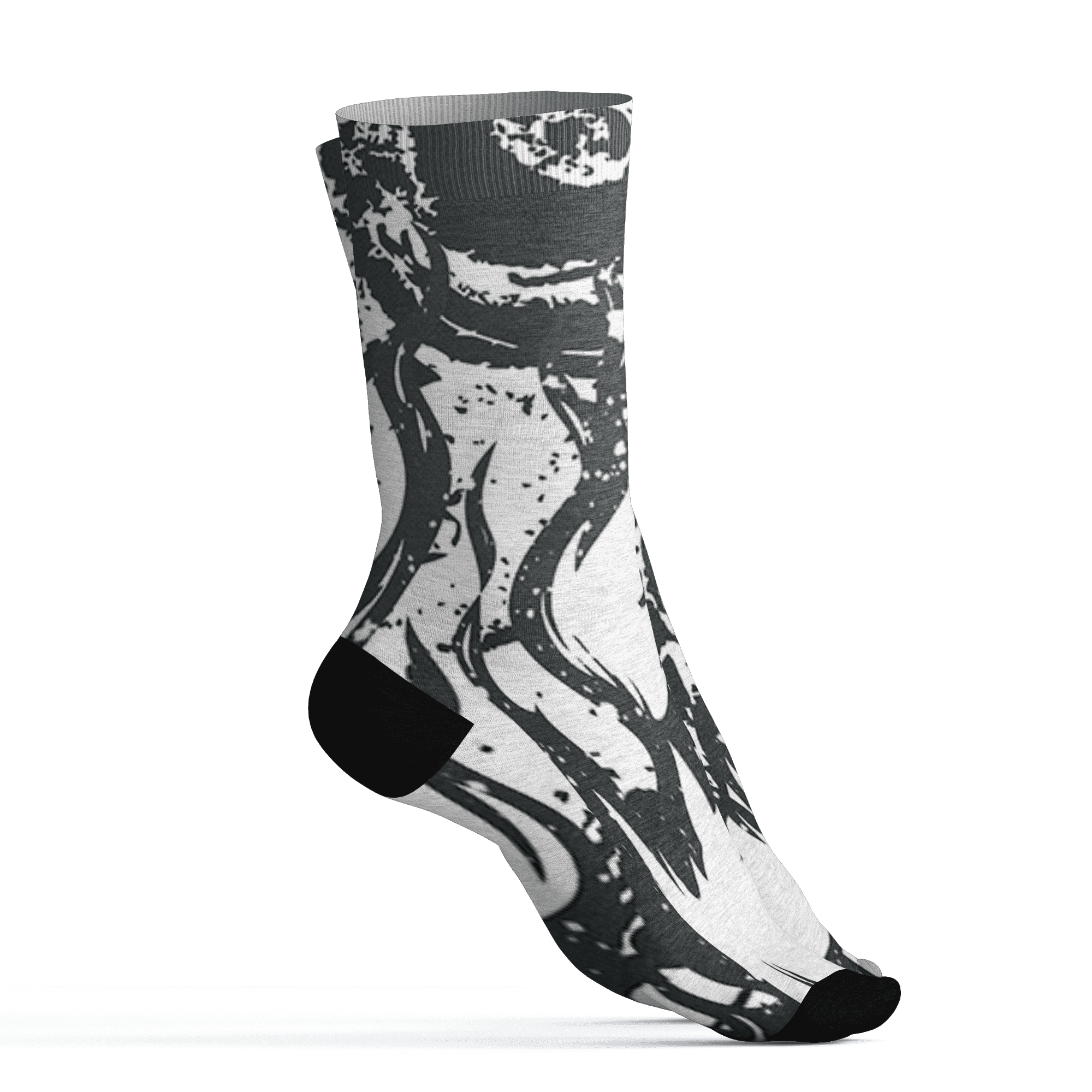 AJ 6 Reverse Oreo Socks Match BER Burn Fear 3D All-Over Print - NastyJamz