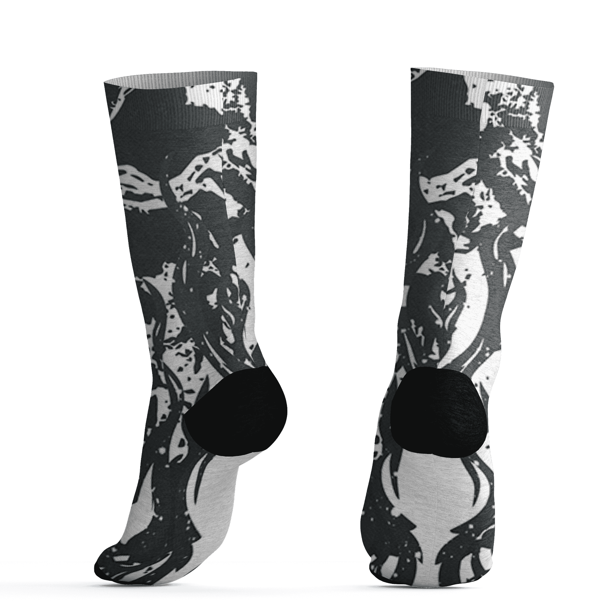 AJ 6 Reverse Oreo Socks Match BER Burn Fear 3D All-Over Print - NastyJamz