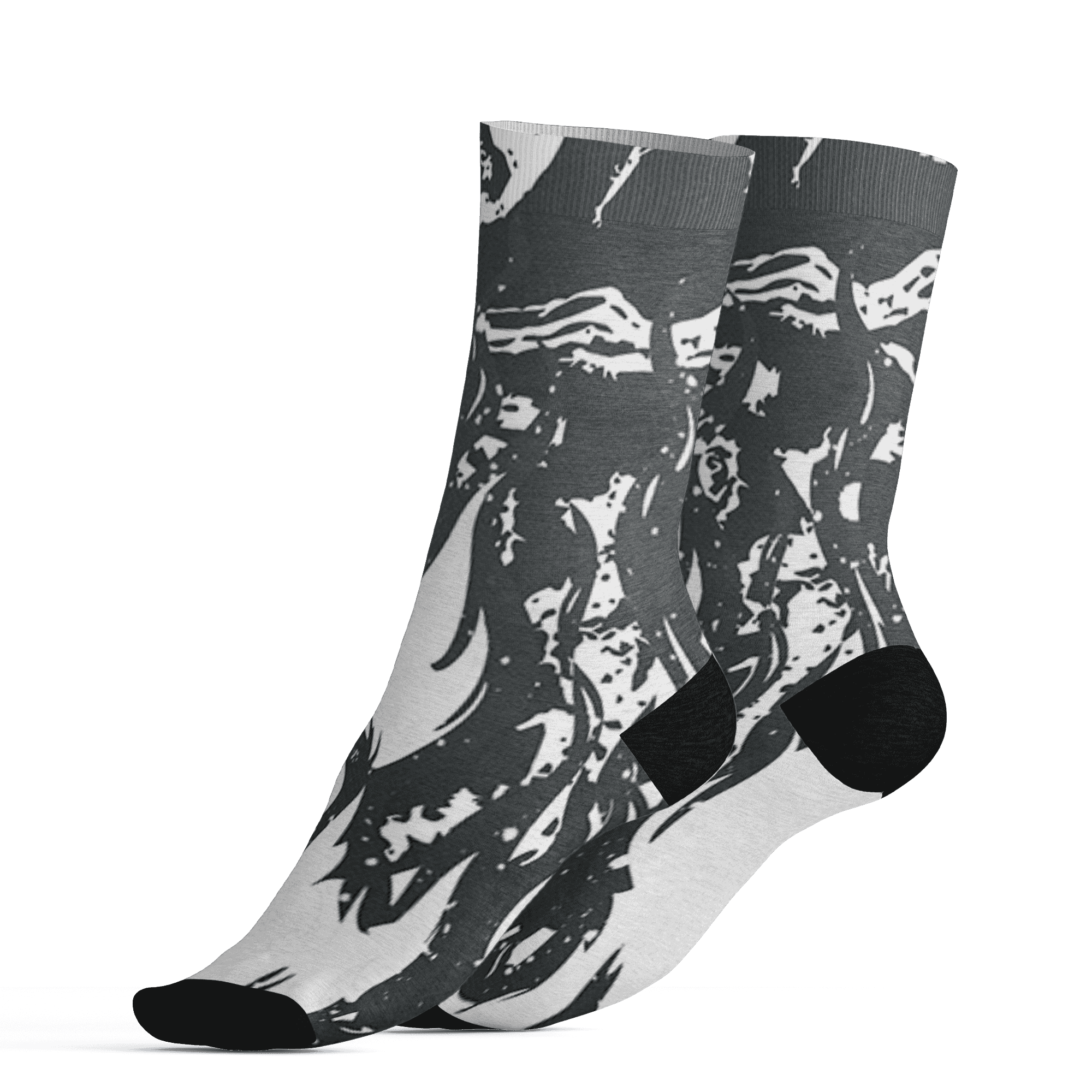 AJ 6 Reverse Oreo Socks Match BER Burn Fear 3D All-Over Print - NastyJamz