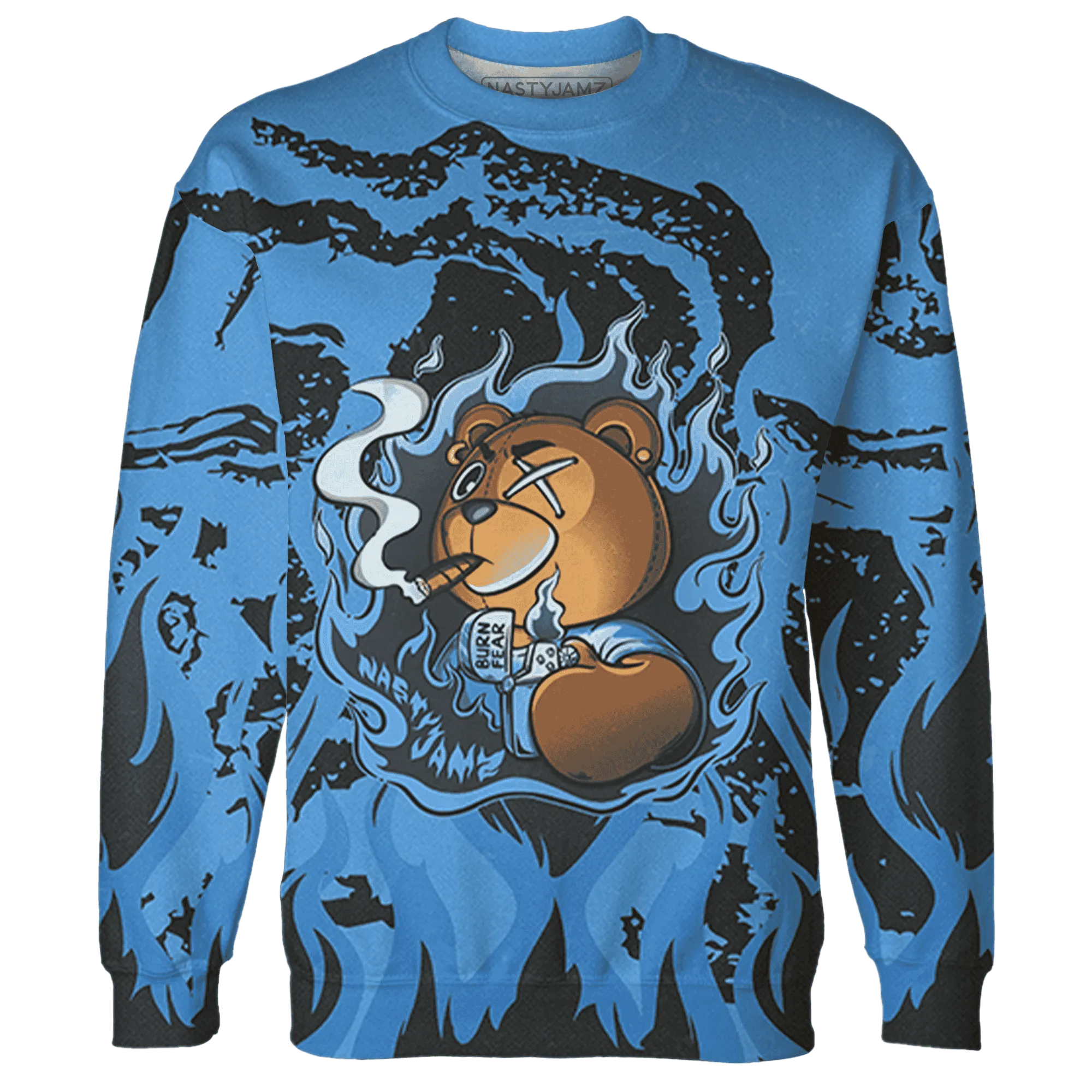 AM-Plus-Black-Univercitii-Blue-Sweatshirt-Match-BER-Burn-Fear-3D