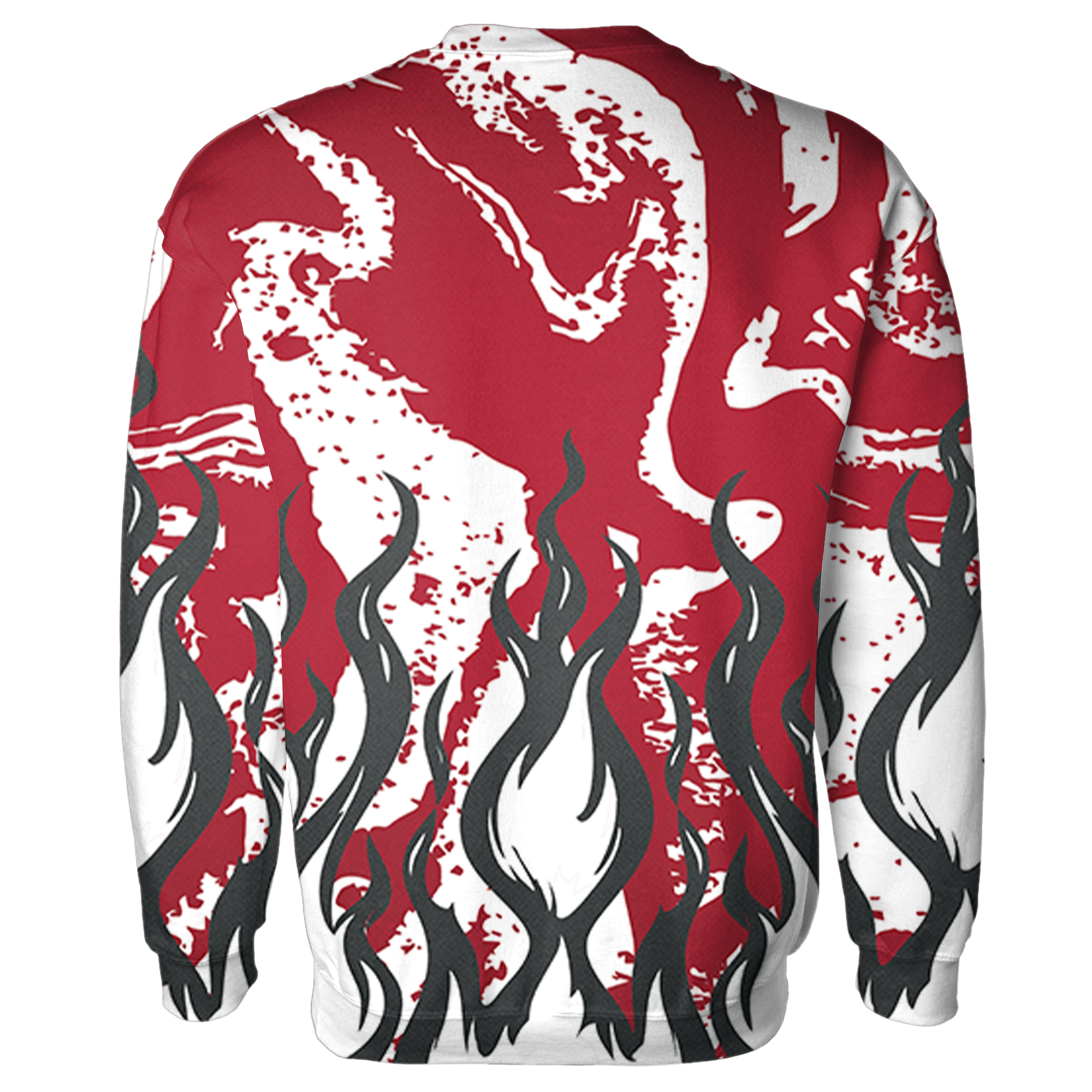 Cherry 12s Sweatshirt Match BER Burn Fear 3D All-Over Print - NastyJamz
