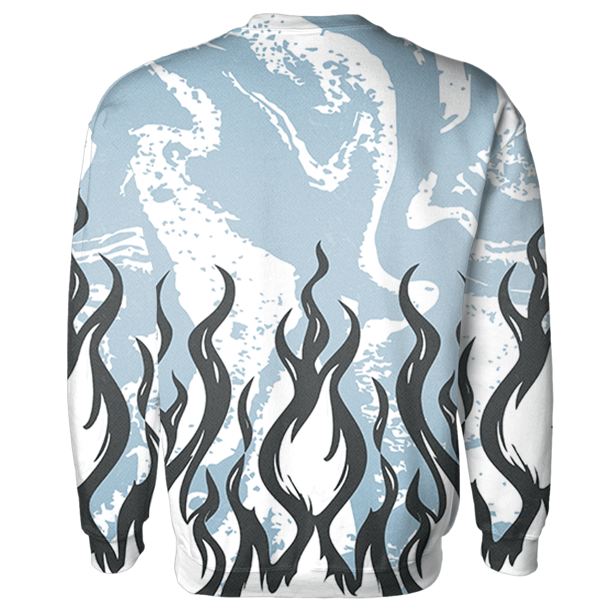 Blue Grey 13s Sweatshirt Match BER Burn Fear 3D All-Over Print - NastyJamz