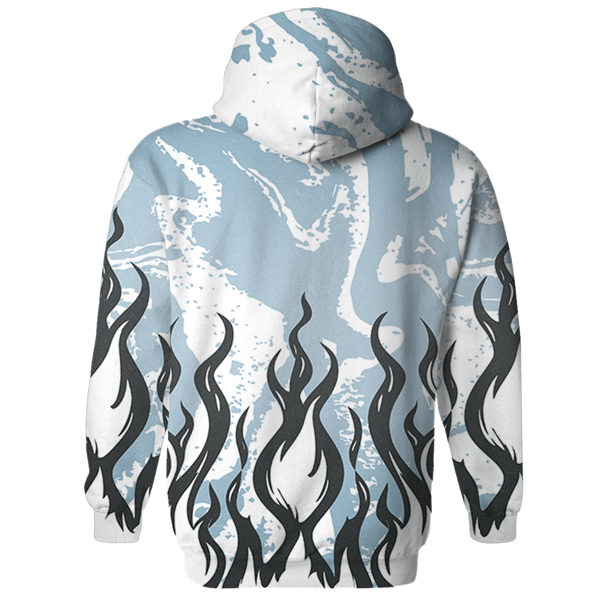 Blue Grey 13s Hoodie Match BER Burn Fear 3D All-Over Print - NastyJamz