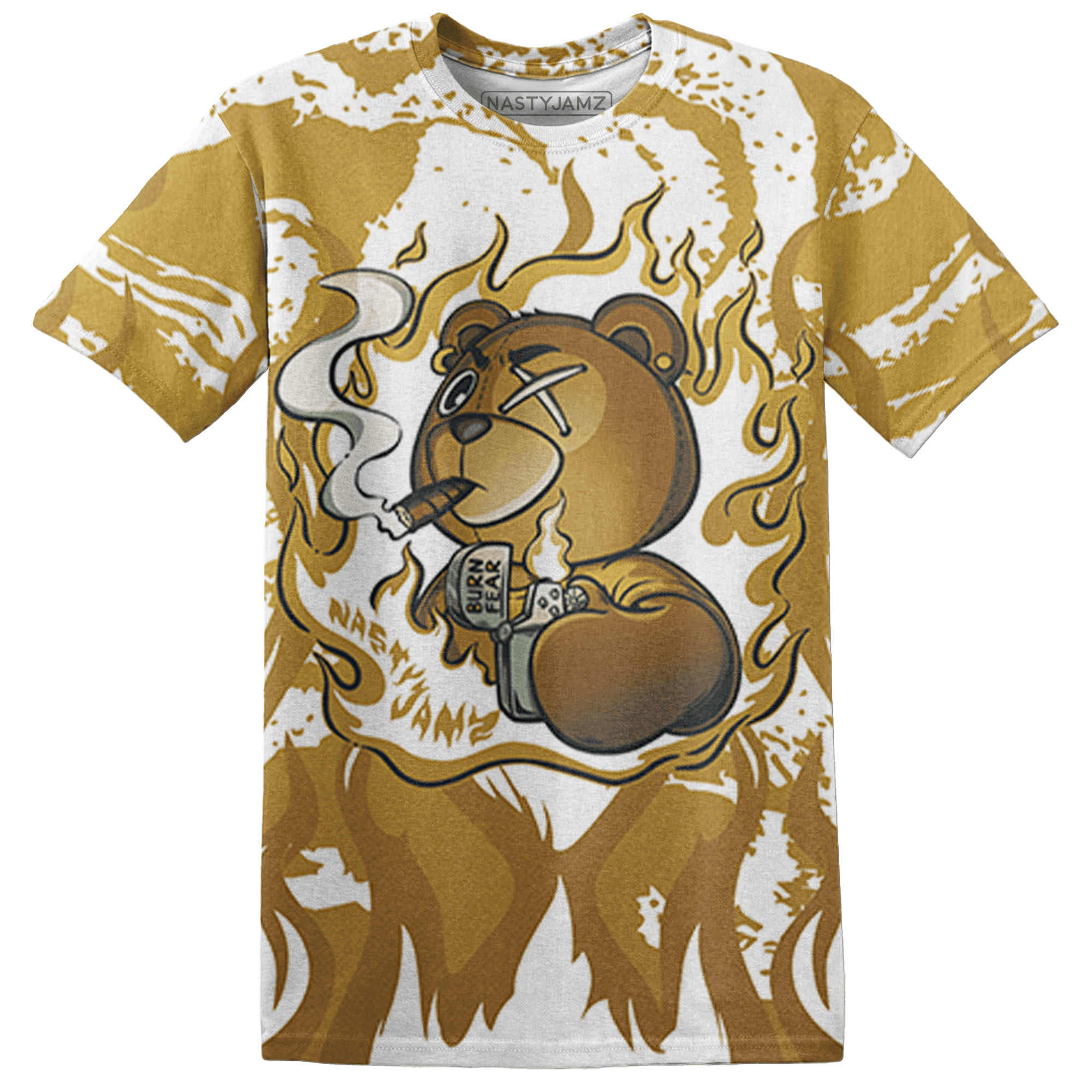 Wheat 13s T Shirt Match BER Burn Fear 3D All-Over Print - NastyJamz