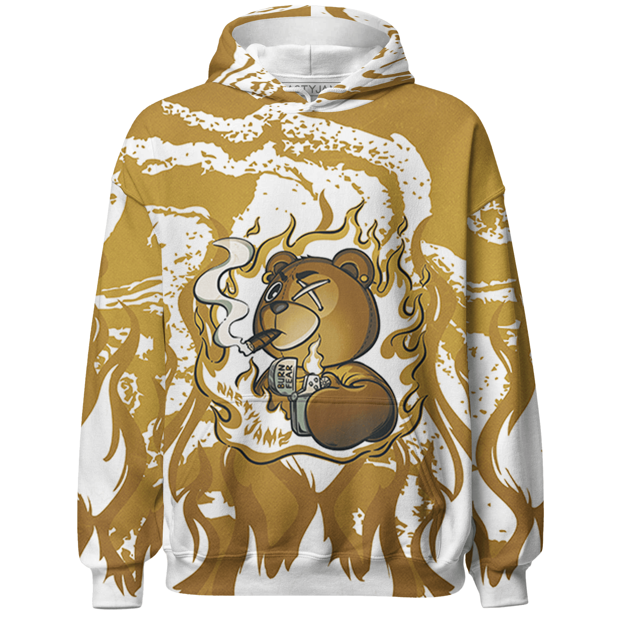 Wheat 13s Hoodie Match BER Burn Fear 3D All-Over Print - NastyJamz