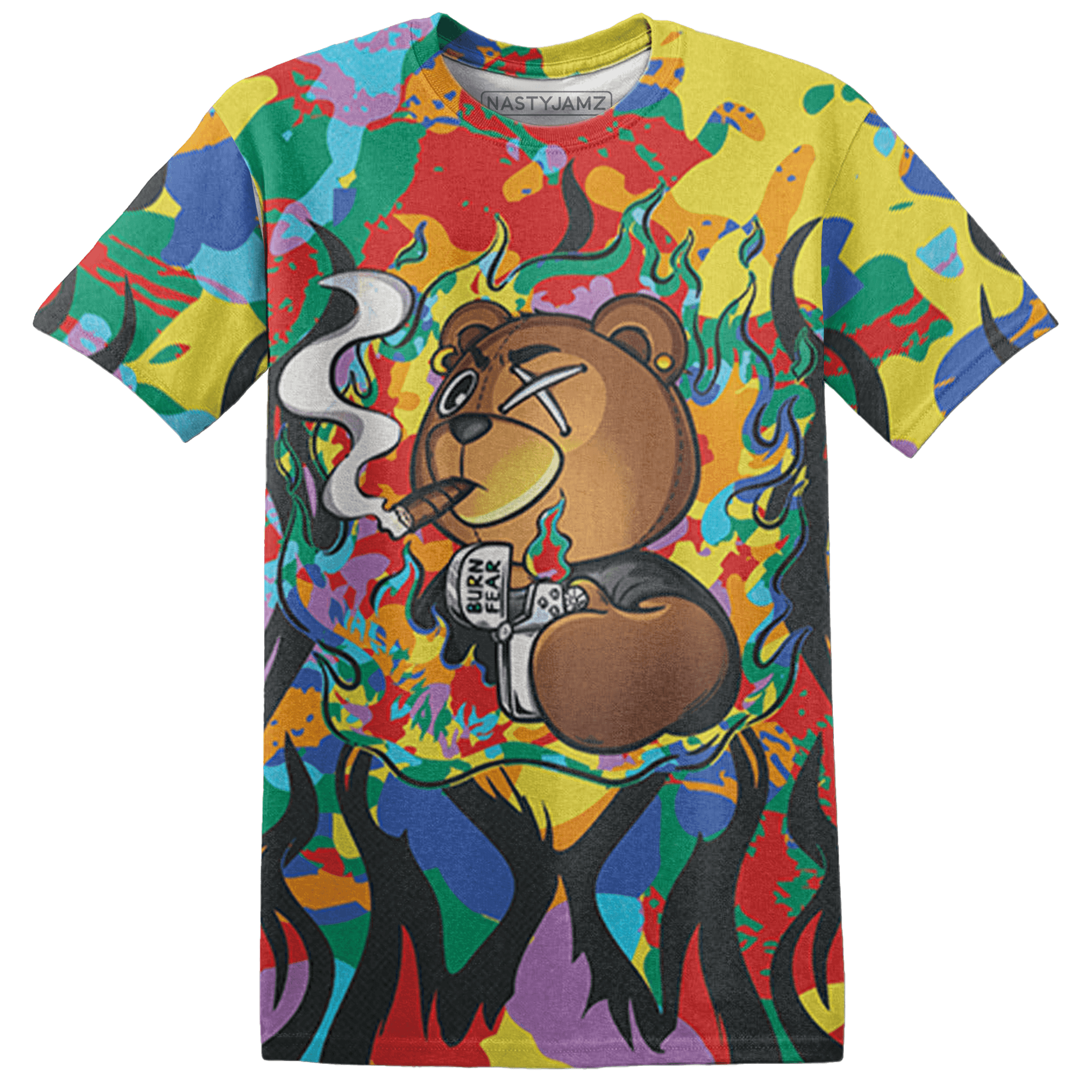 Mid GS Six Championships 1s T Shirt Match BER Burn Fear 3D All-Over Print - NastyJamz