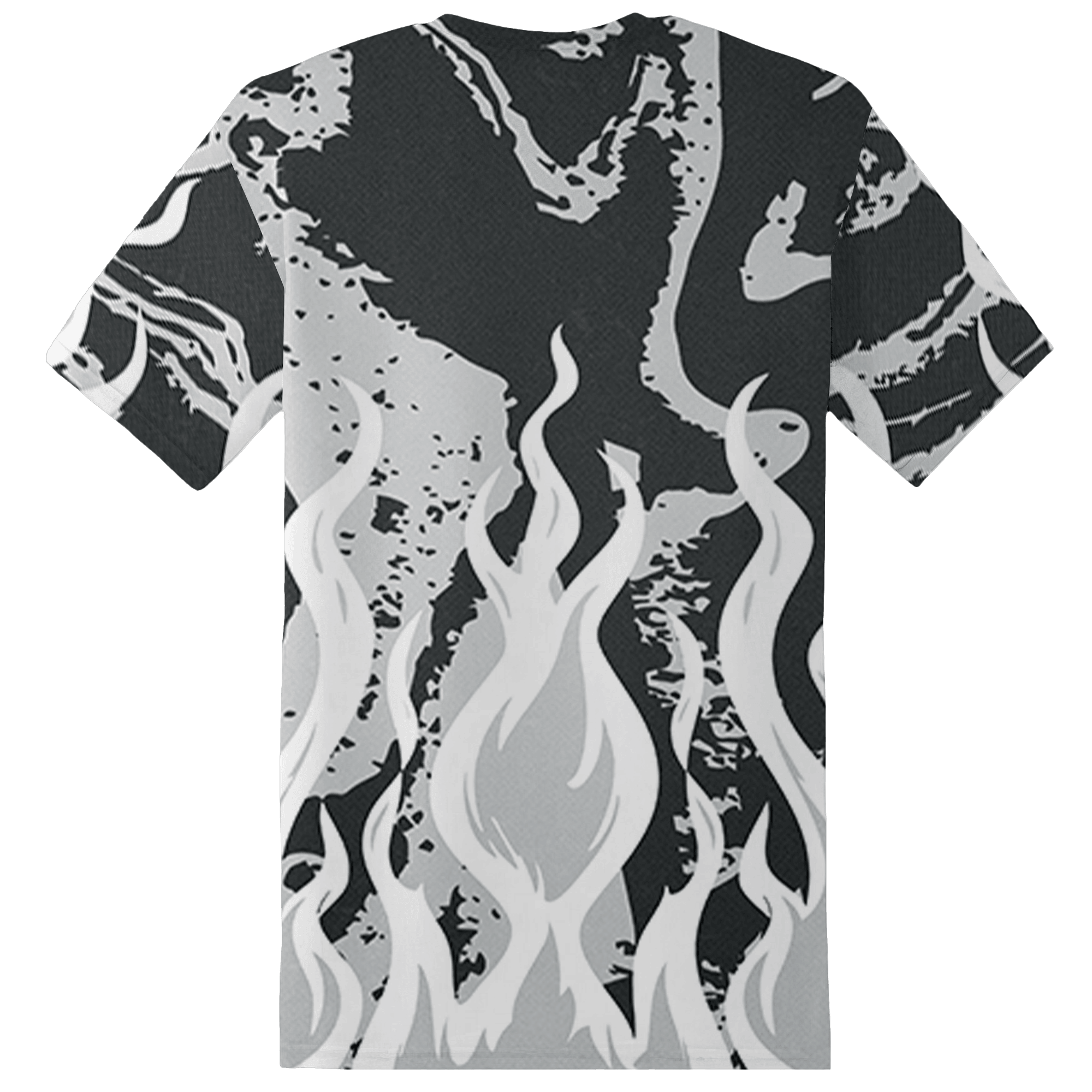 Retro High OG Black White 1s T Shirt Match BER Burn Fear 3D All-Over Print - NastyJamz