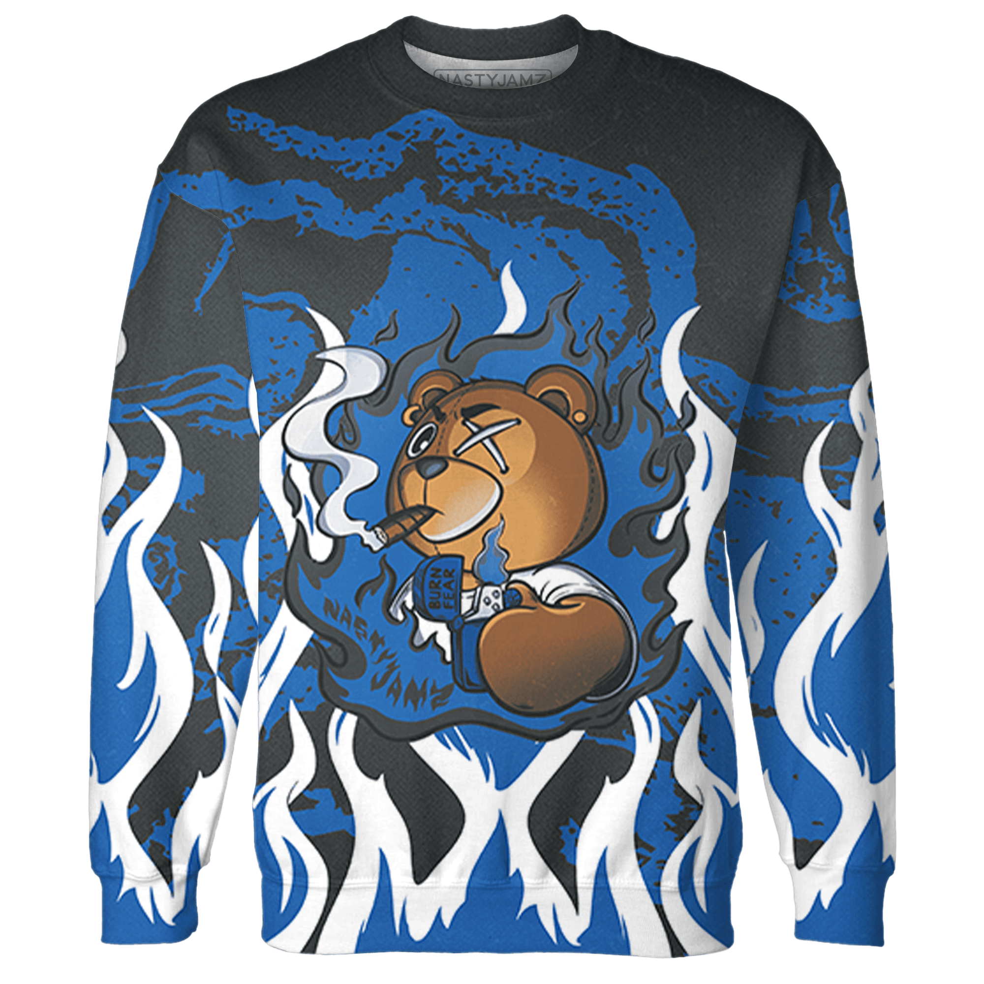 Royal Reimagined 1s Sweatshirt Match BER Burn Fear 3D All-Over Print - NastyJamz