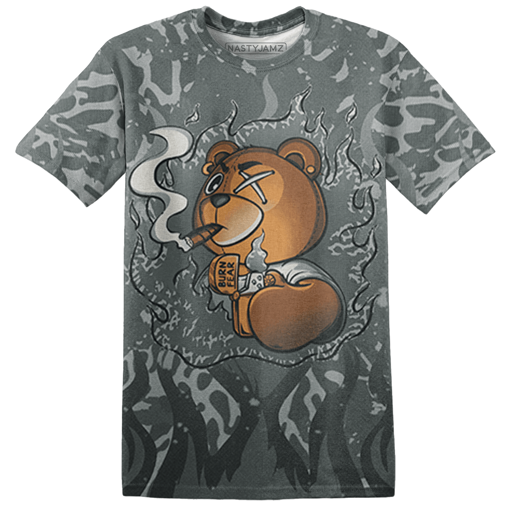 Fear Pack 3s T Shirt Match BER Burn Fear 3D All-Over Print - NastyJamz