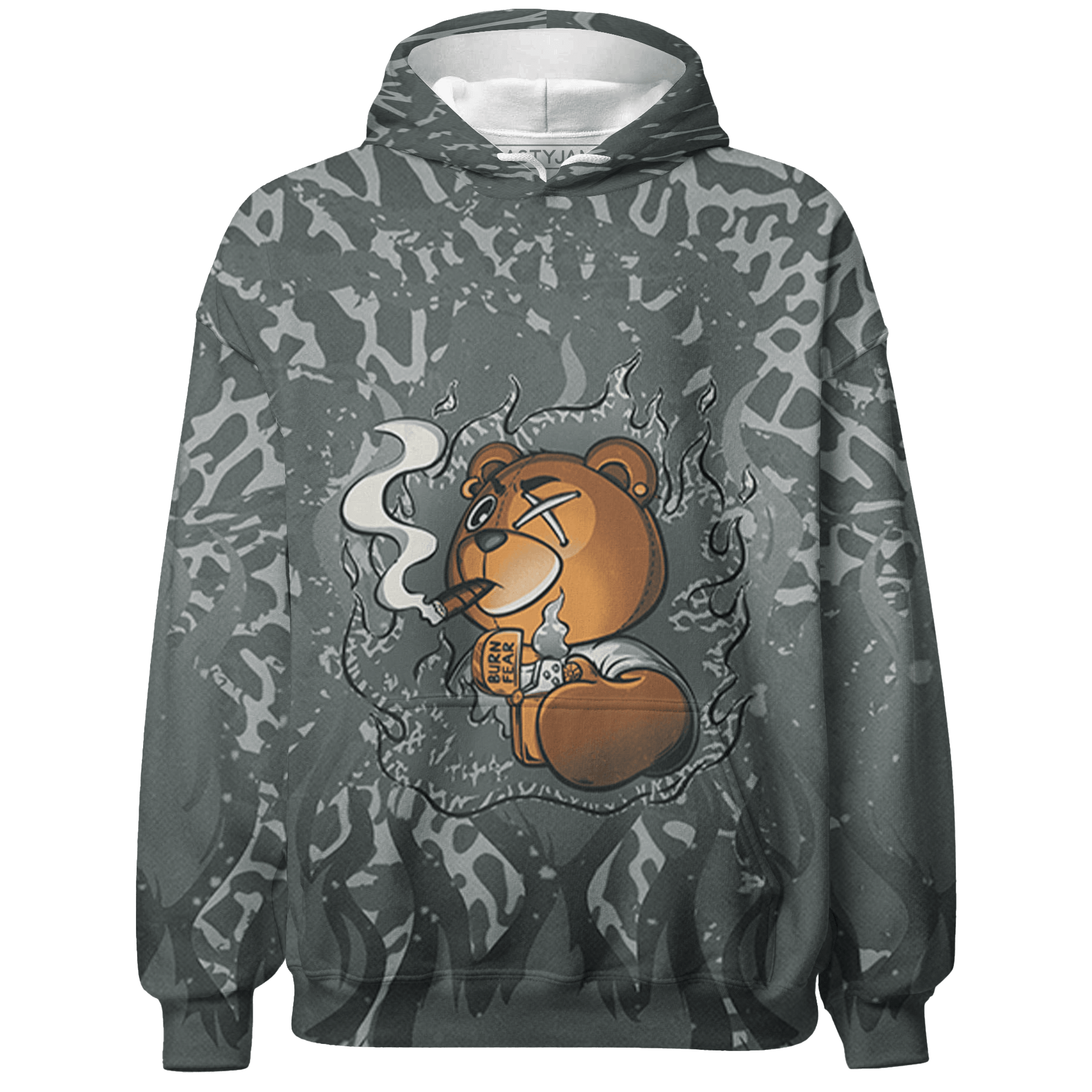 Fear Pack 3s Hoodie Match BER Burn Fear 3D All-Over Print - NastyJamz