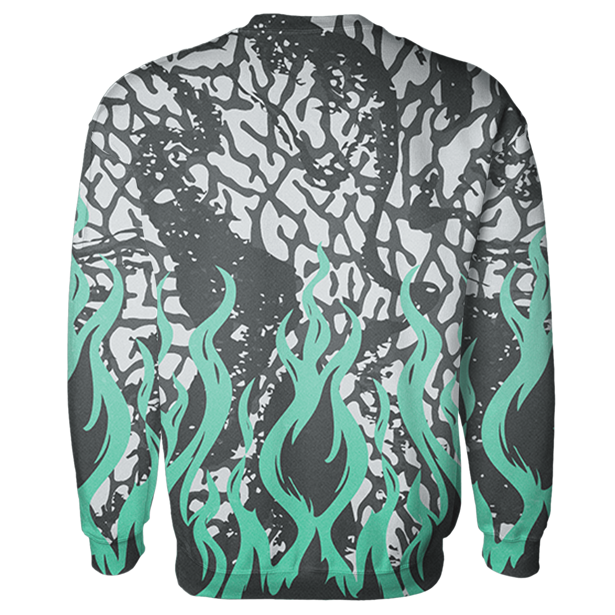 Green Glow 3s Sweatshirt Match BER Burn Fear 3D All-Over Print - NastyJamz