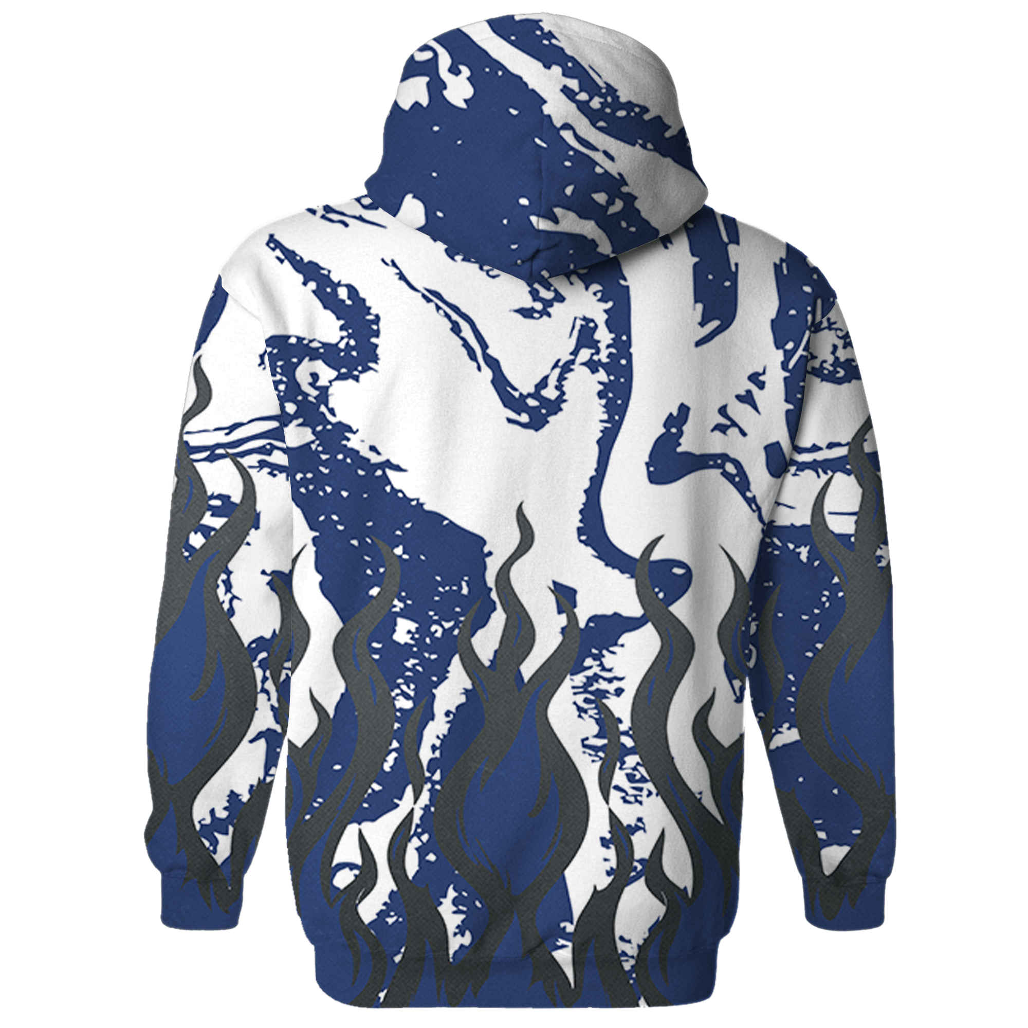 Midnight Navy 5s Hoodie Match BER Burn Fear 3D All-Over Print - NastyJamz
