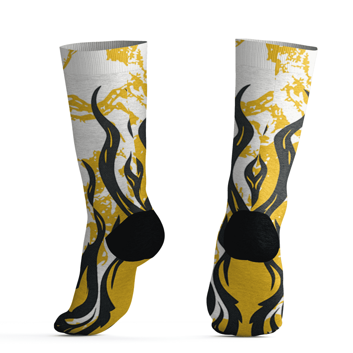 Yellow Ochre 6s Socks Match BER Burn Fear 3D All-Over Print - NastyJamz