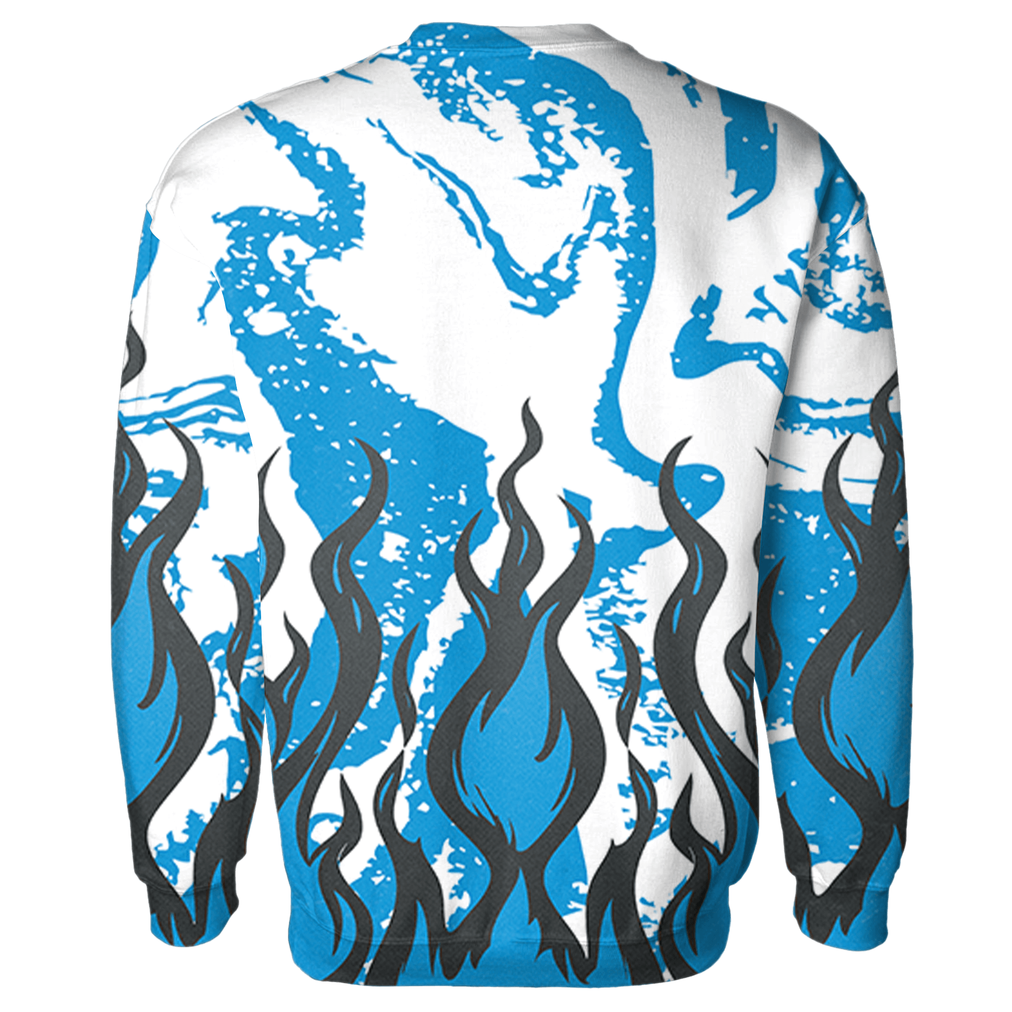Powder Blue 9s Sweatshirt Match BER Burn Fear 3D All-Over Print - NastyJamz