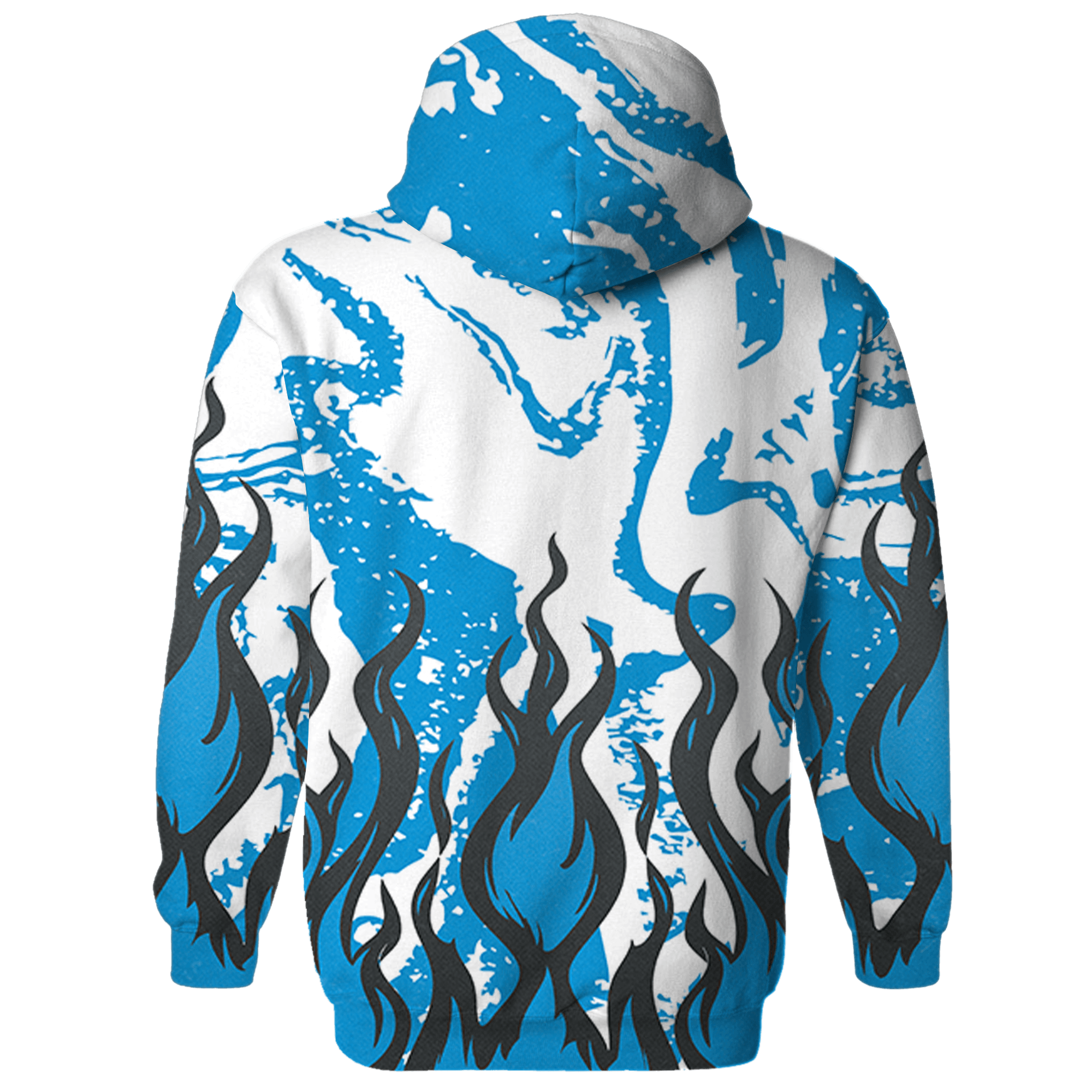 Powder Blue 9s Hoodie Match BER Burn Fear 3D All-Over Print - NastyJamz