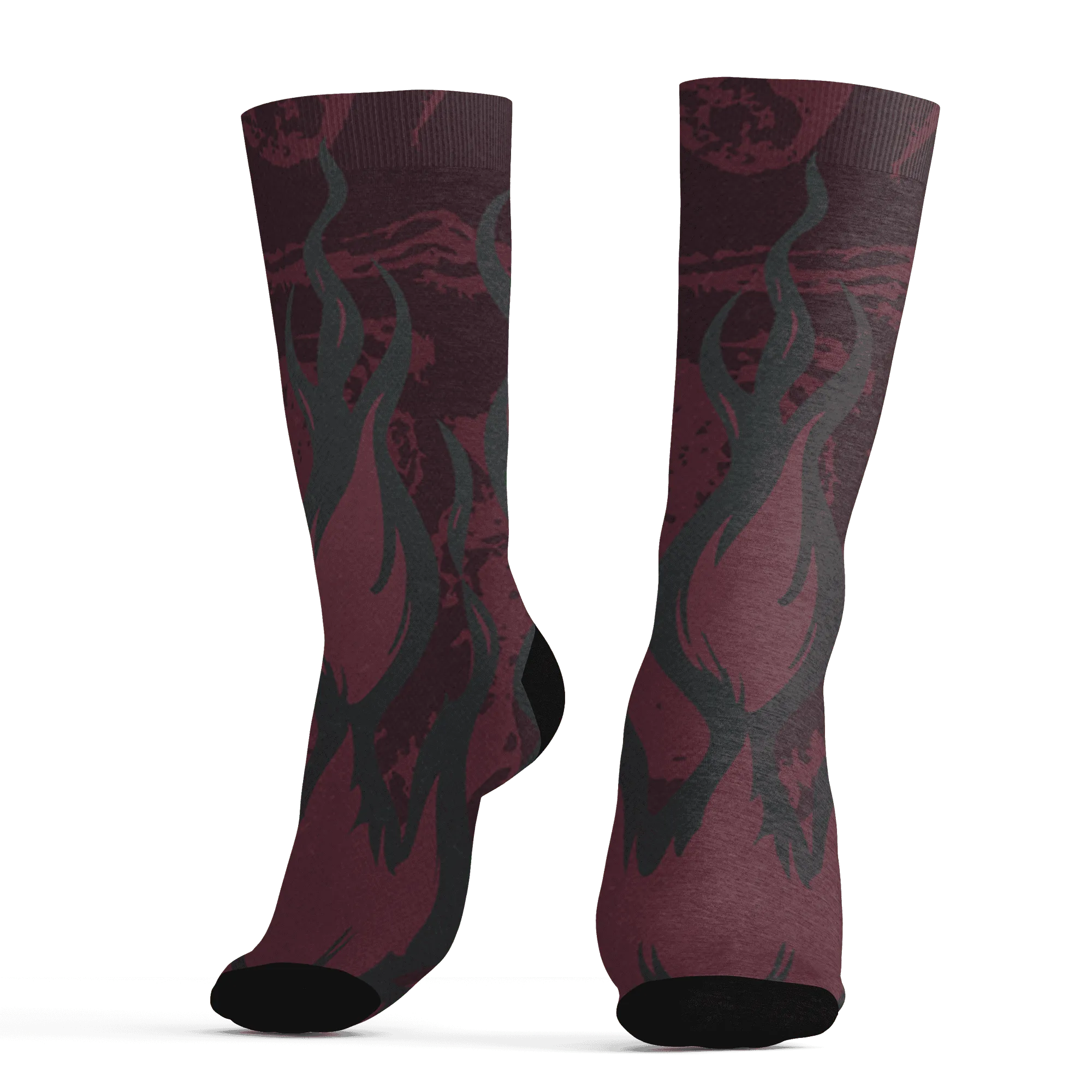 VaporMax-Night-Maron-Burgundy-Socks-Match-BER-Burn-Fear-3D