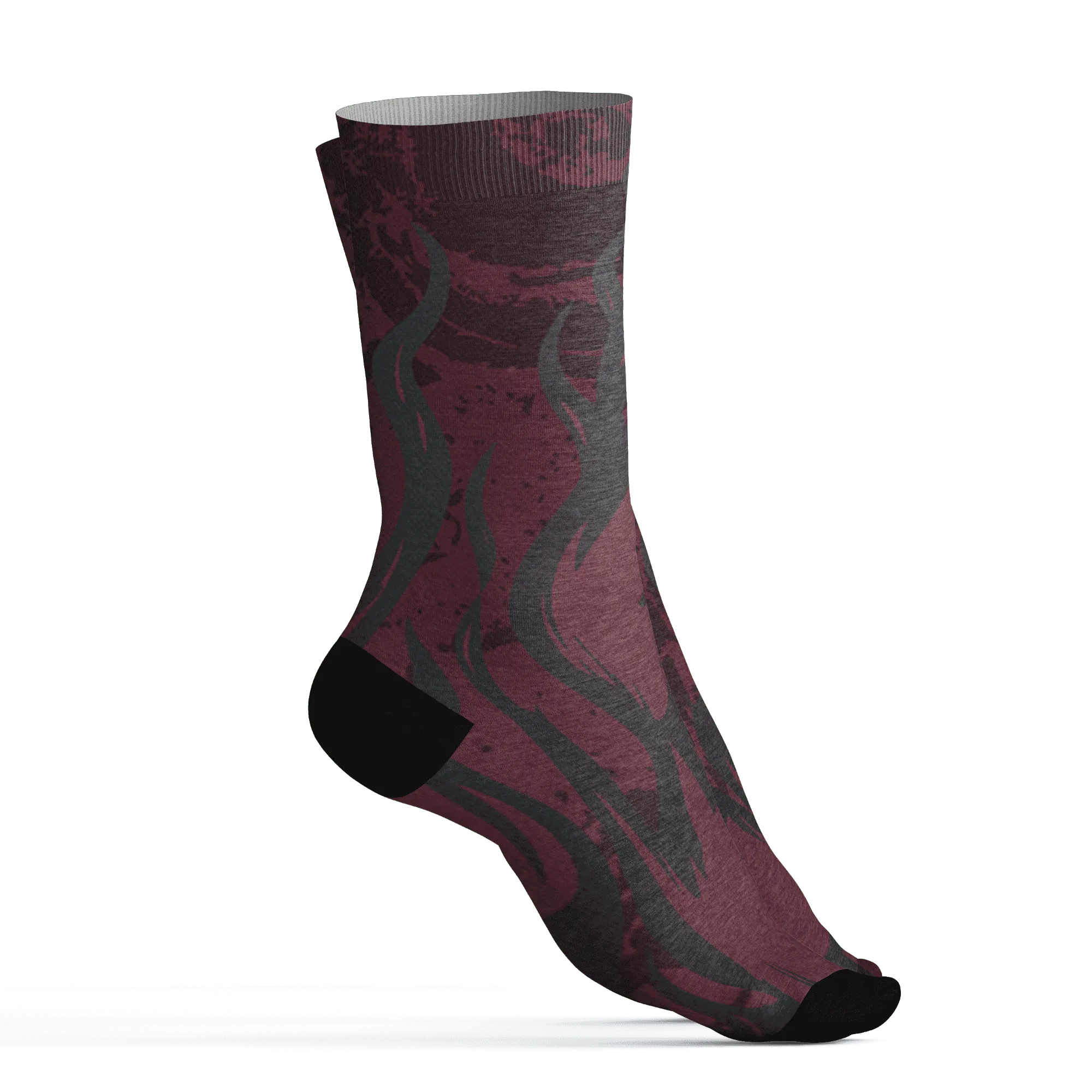 VaporMax-Night-Maron-Burgundy-Socks-Match-BER-Burn-Fear-3D