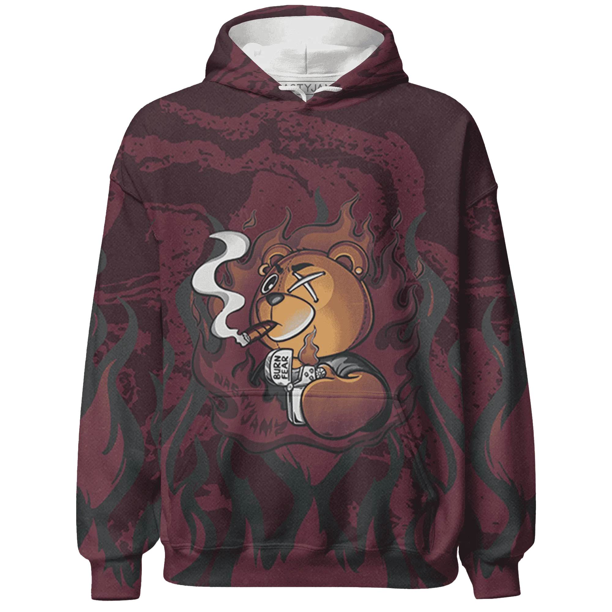 VaporMax-Night-Maron-Burgundy-Hoodie-Match-BER-Burn-Fear-3D