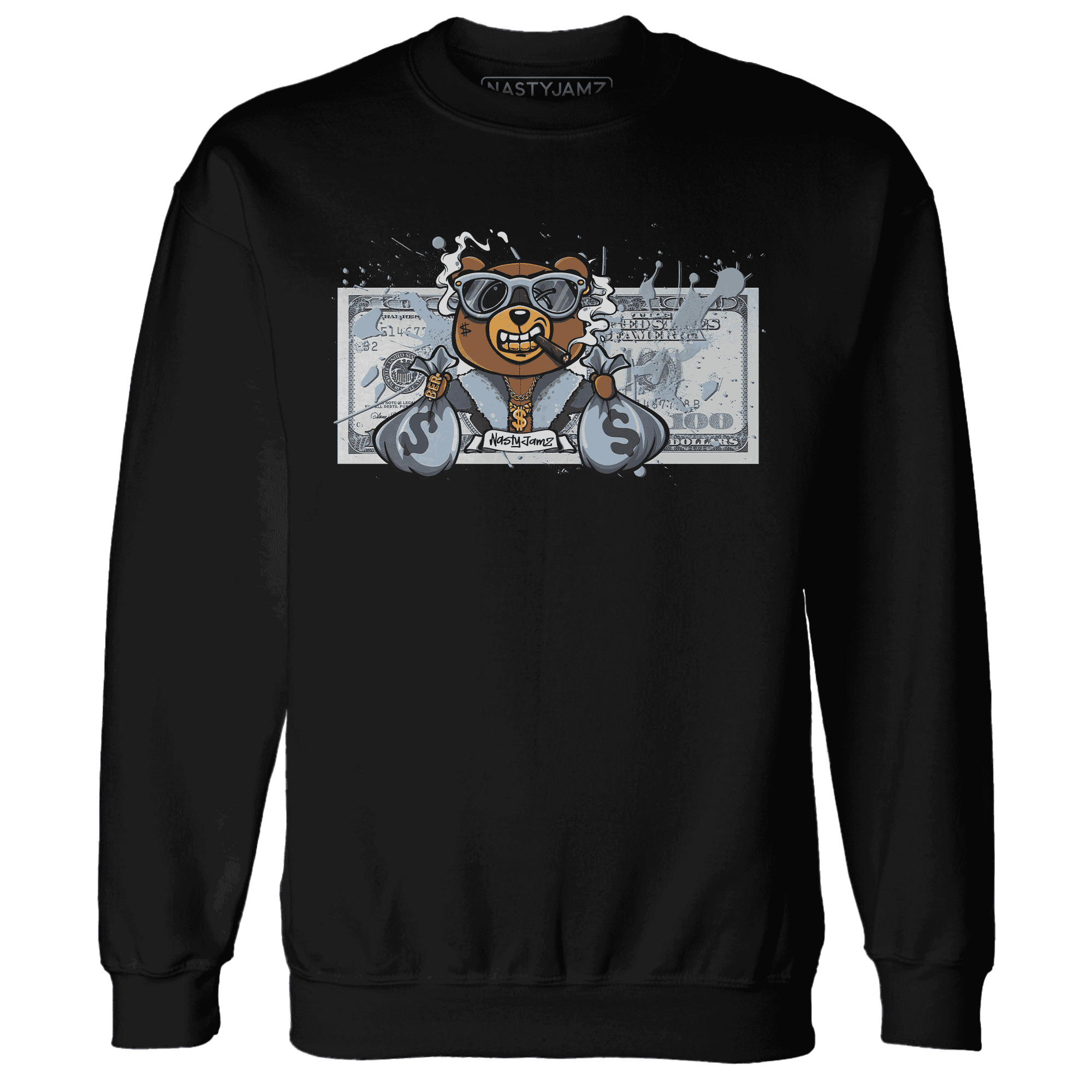 Mid Diffused Blue Grey 1s Sweatshirt Match BER Dollar - NastyJamz