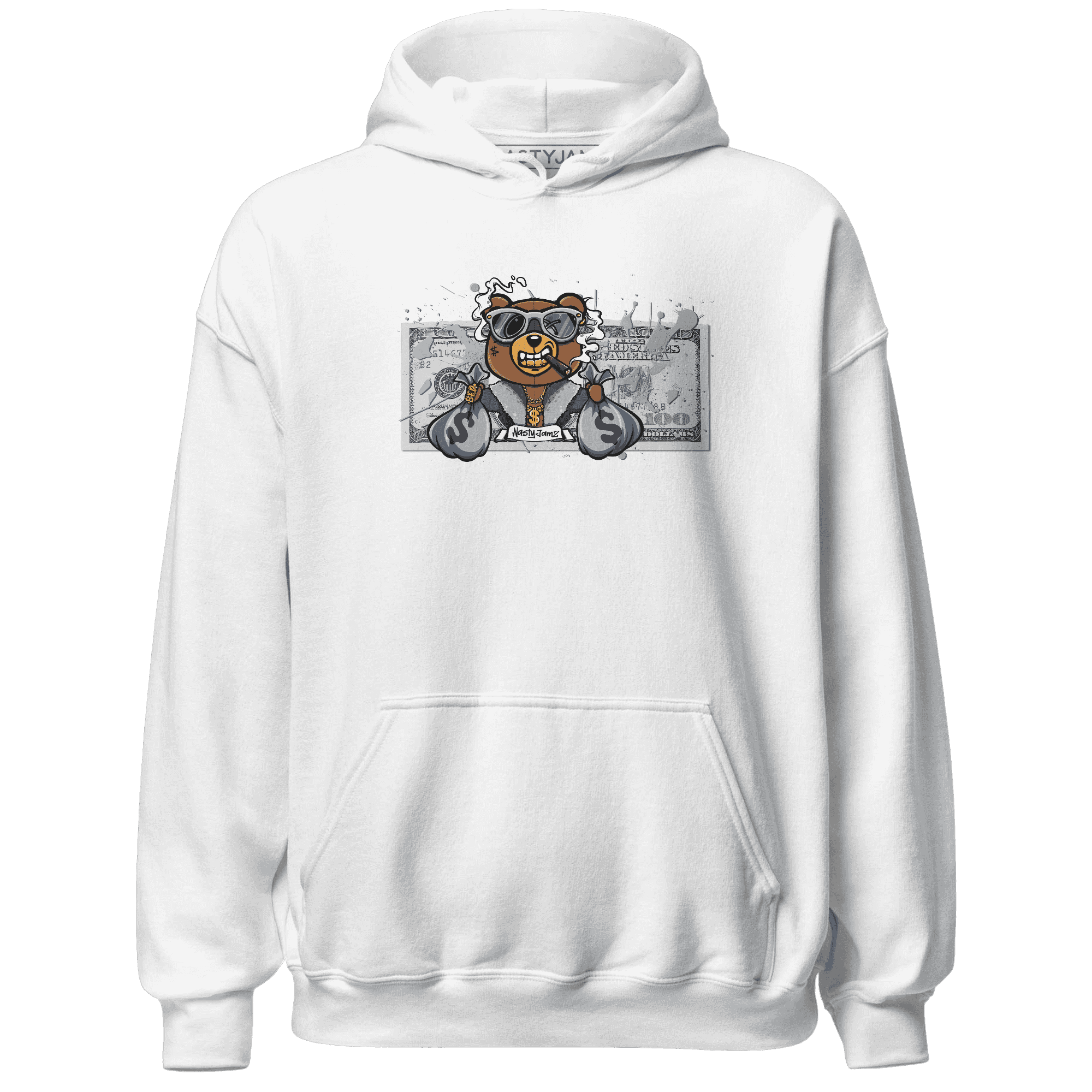 Mid Diffused Blue Grey 1s Hoodie Match BER Dollar - NastyJamz