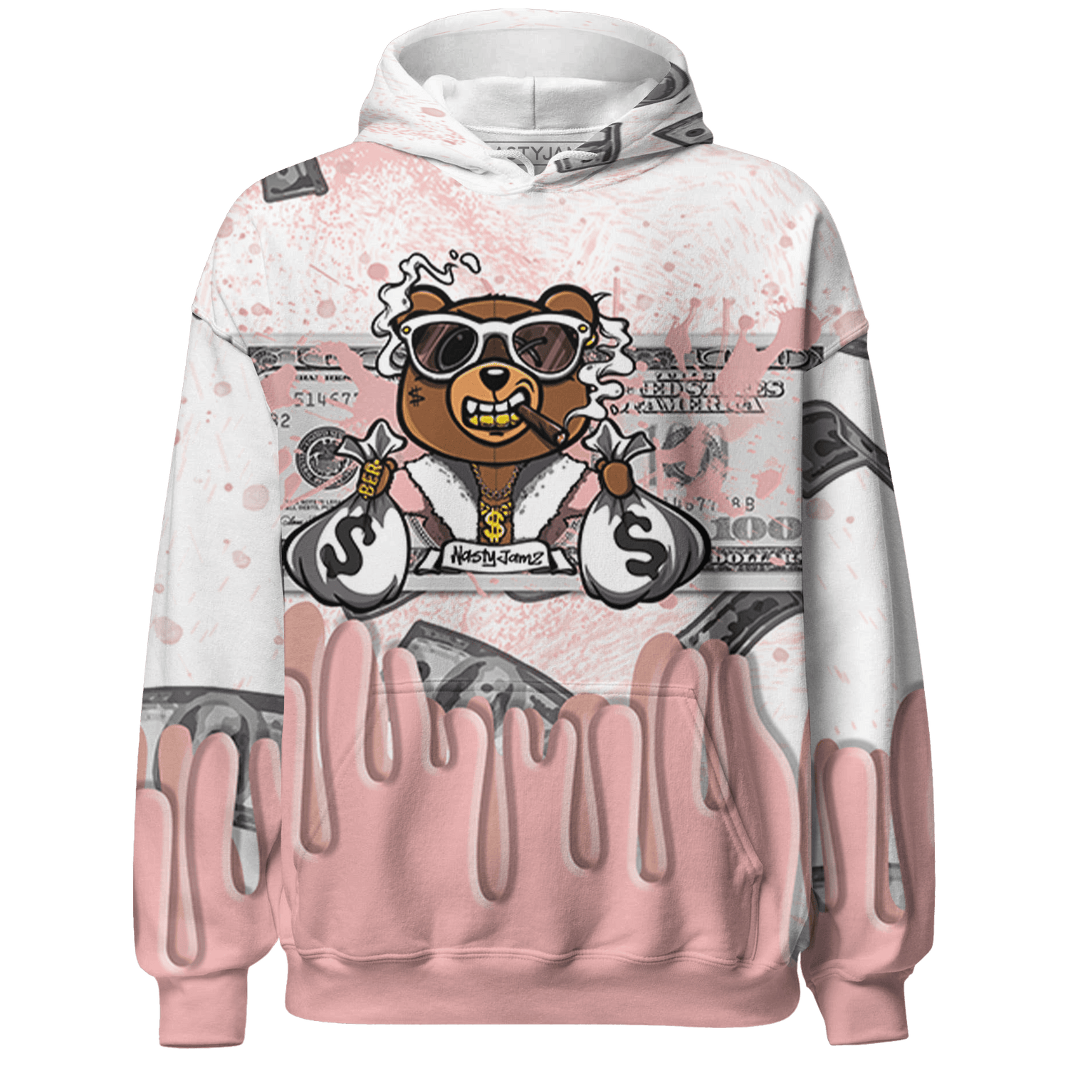 Low Legend Pink 11s Hoodie Match BER Dollar 3D All-Over Print - NastyJamz