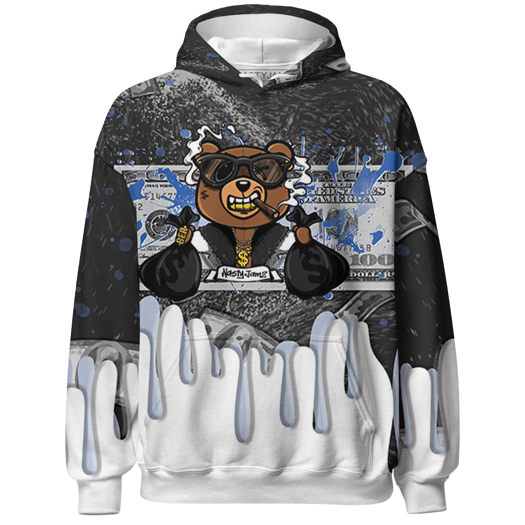 Low Space Jamz 11s Hoodie Match BER Dollar 3D All-Over Print - NastyJamz