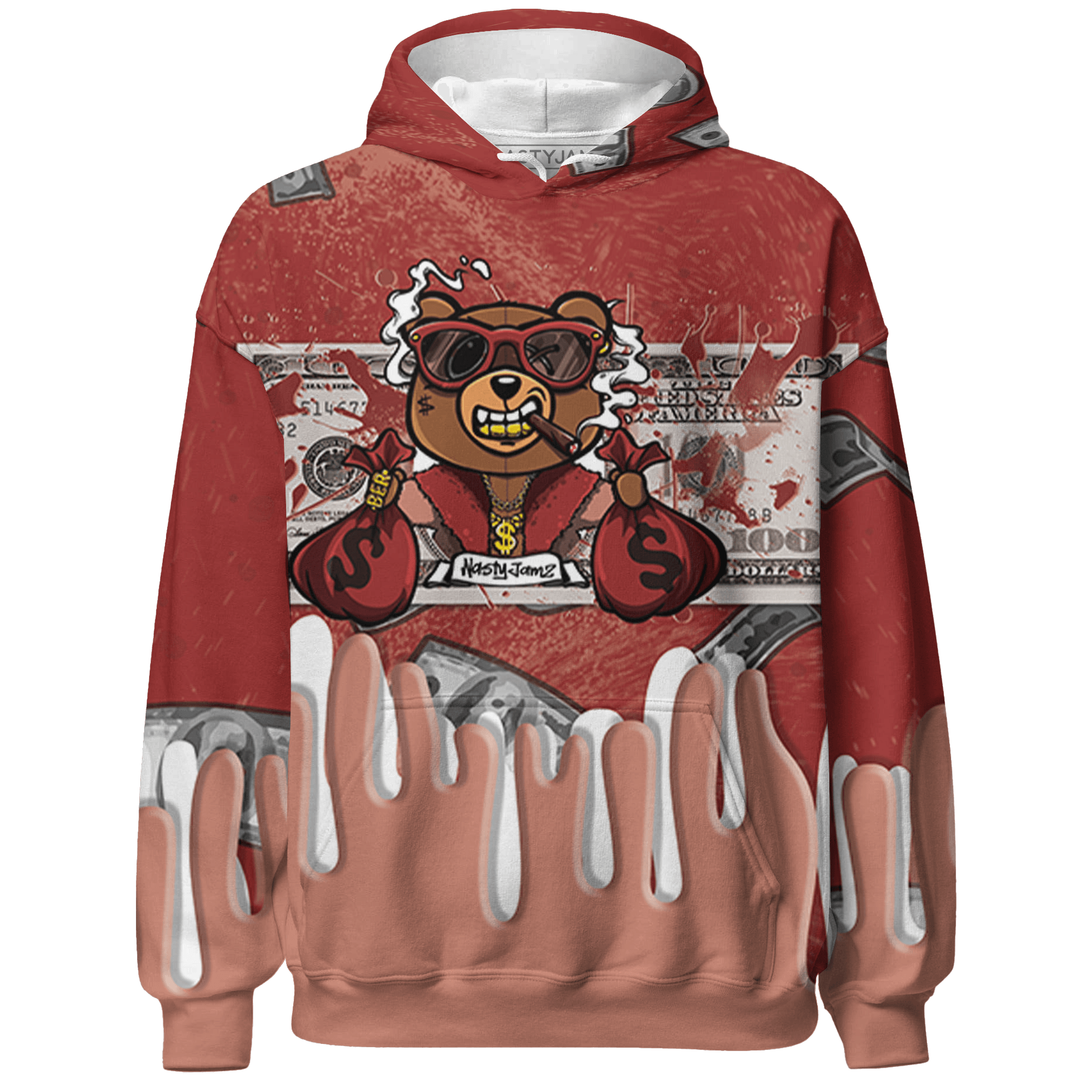 Dune Red 13s Hoodie Match BER Dollar 3D All-Over Print - NastyJamz