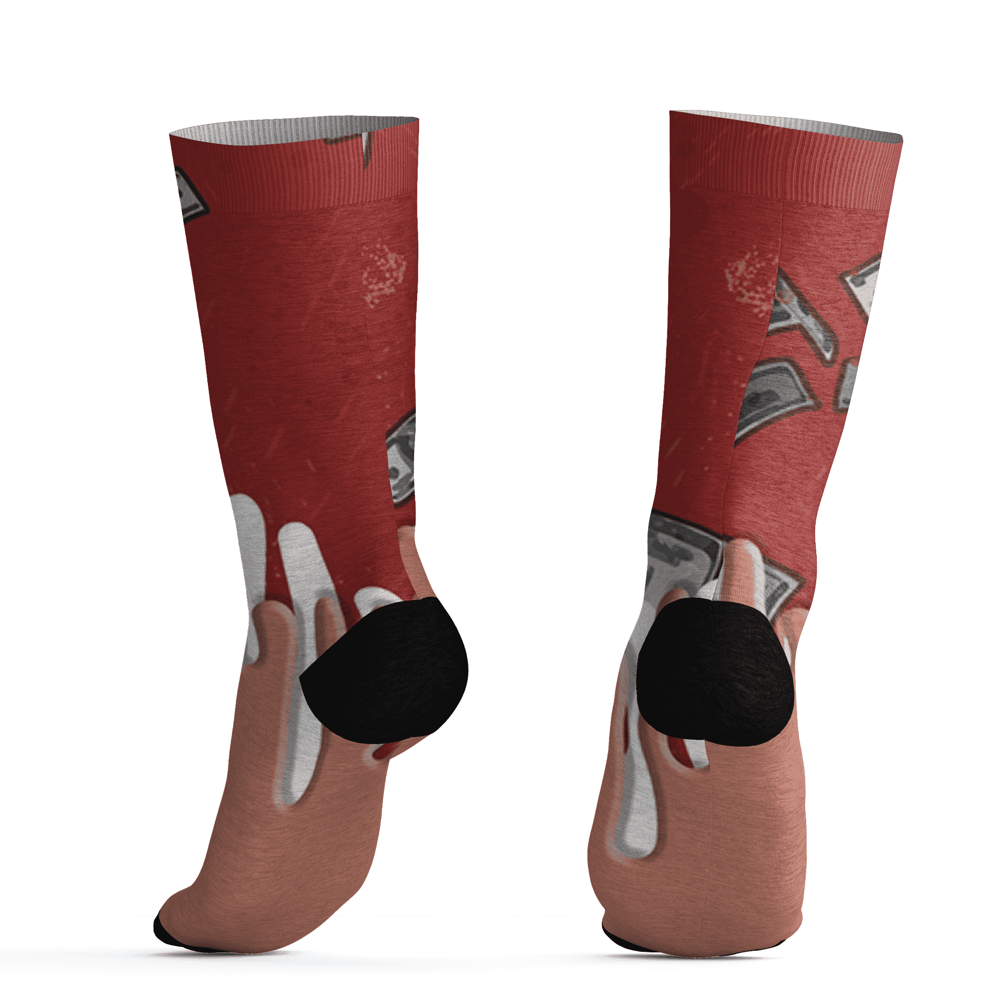 Dune Red 13s Socks Match BER Dollar 3D All-Over Print - NastyJamz