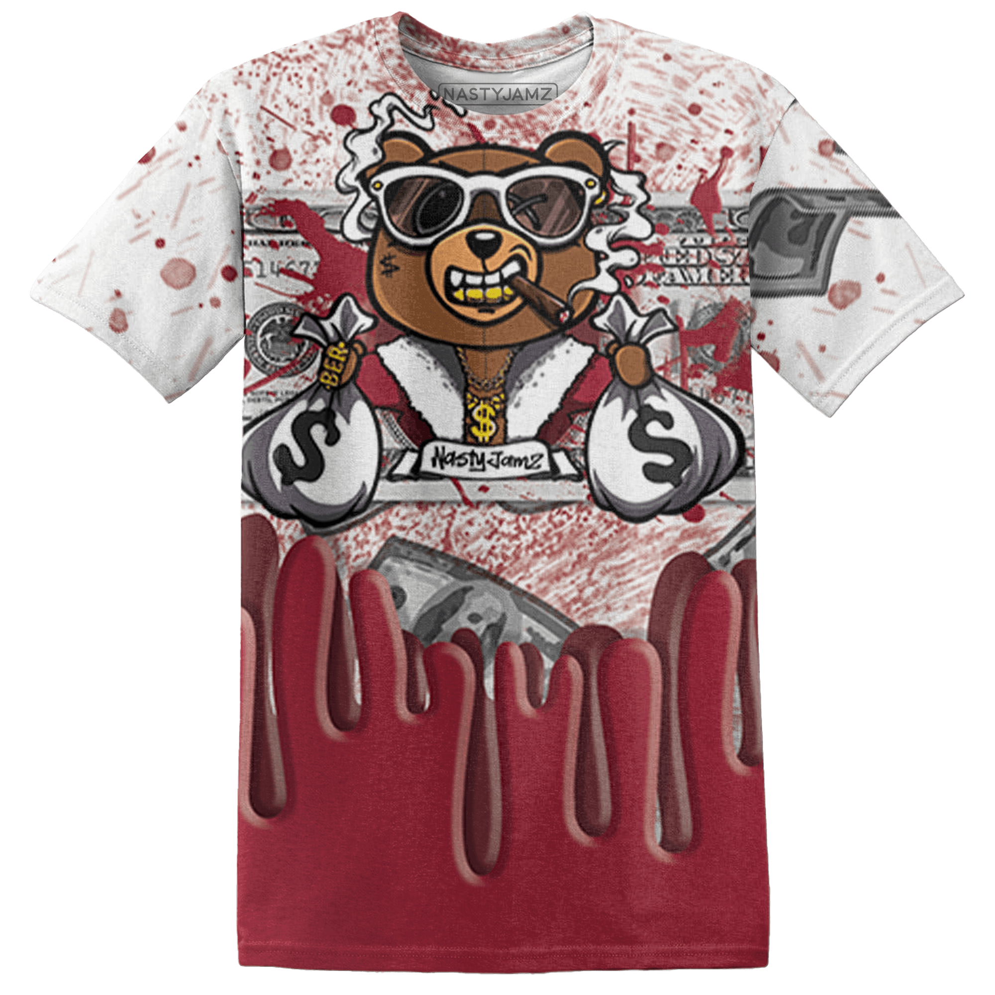 High 85 Metallic Burgundy 1s T Shirt Match BER Dollar 3D All-Over Print - NastyJamz
