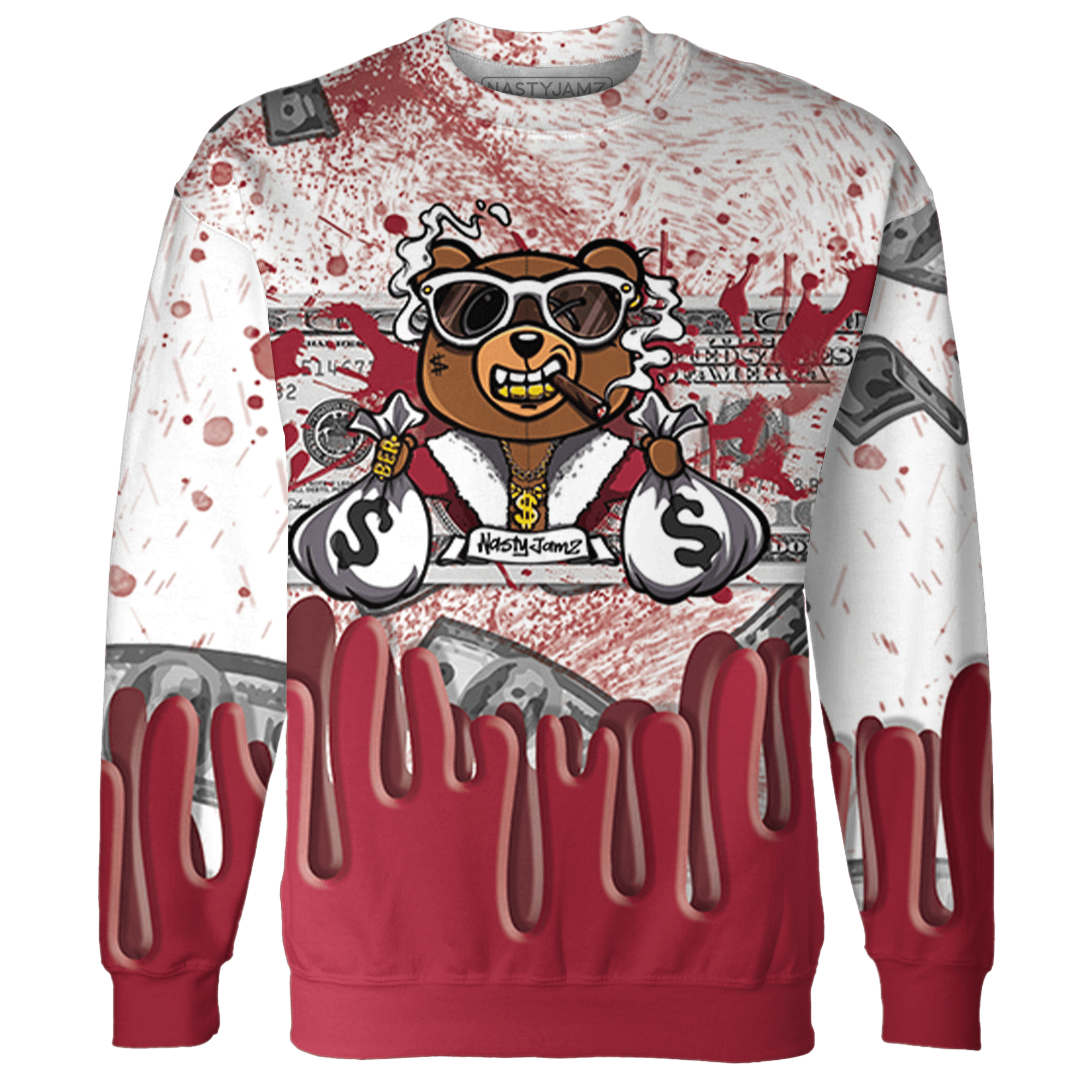 High 85 Metallic Burgundy 1s Sweatshirt Match BER Dollar 3D All-Over Print - NastyJamz