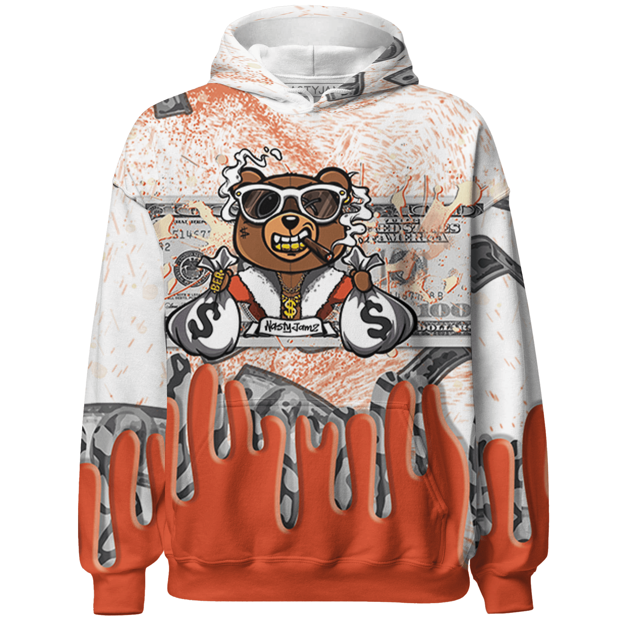 Georgia Peach 3s Hoodie Match BER Dollar 3D All-Over Print - NastyJamz