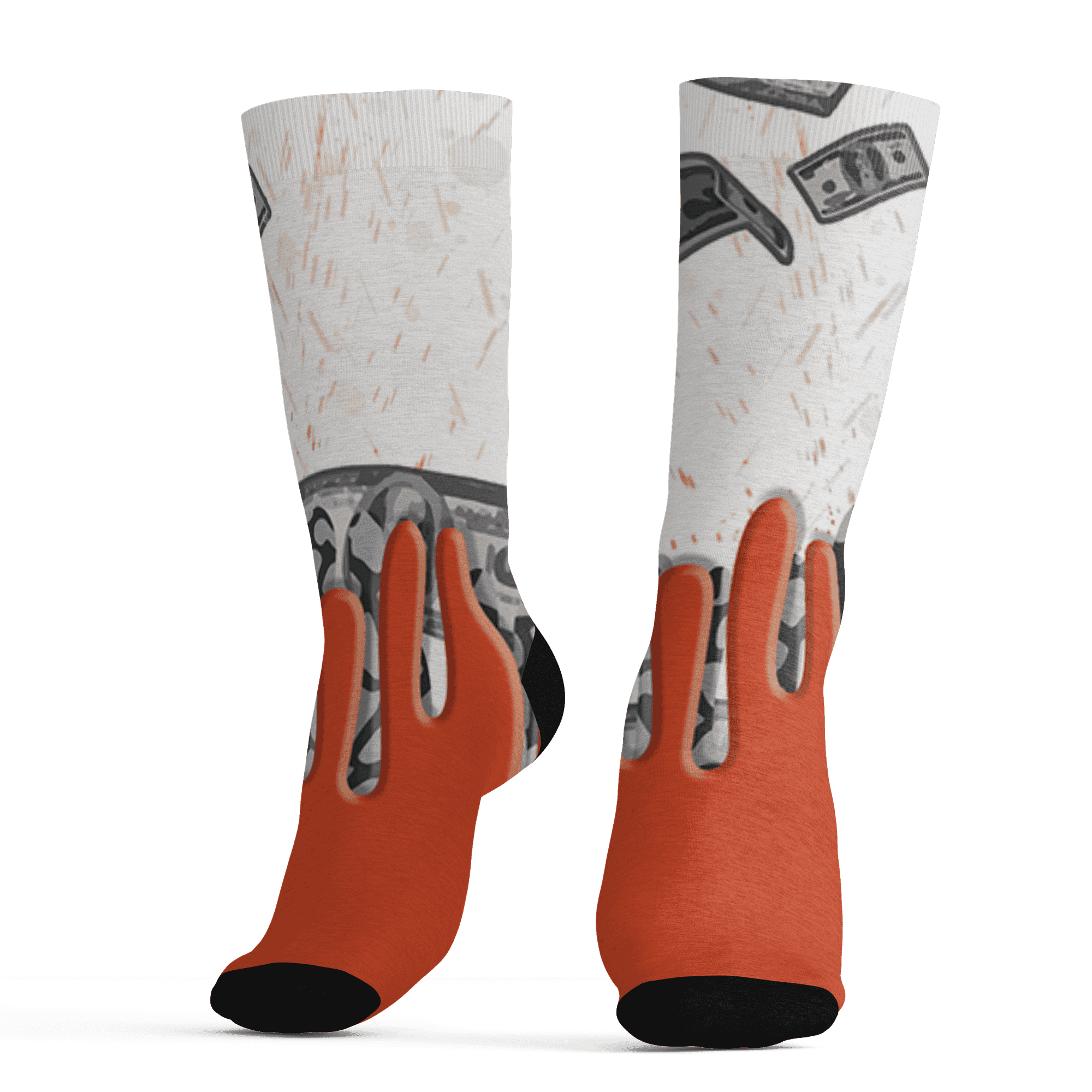 Georgia Peach 3s Socks Match BER Dollar 3D All-Over Print - NastyJamz